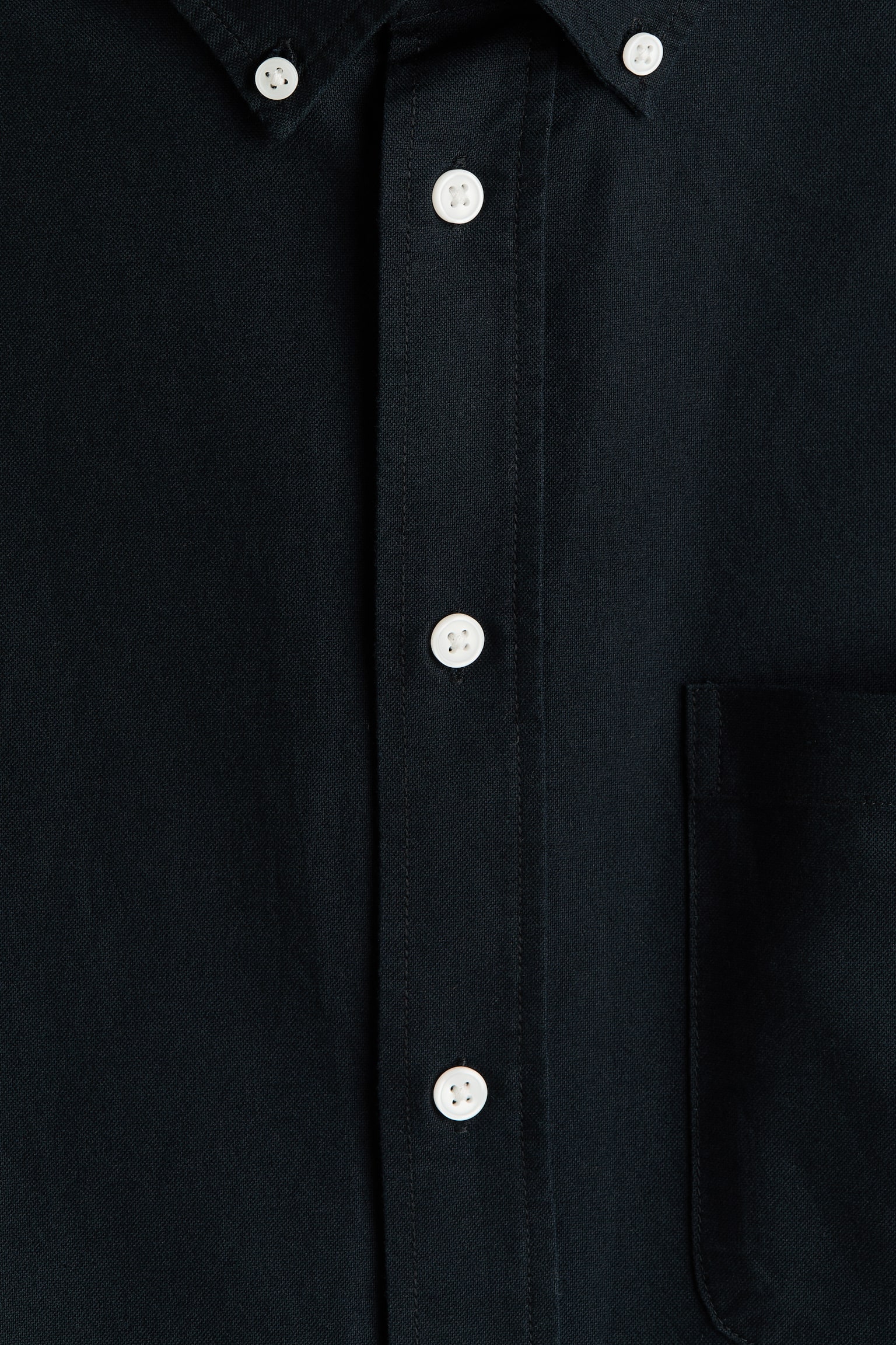 Relaxed Fit Short-sleeved Oxford shirt - Black/Dark blue/Dark green/White/Green/Striped - 5