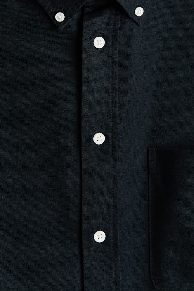 Camisa Oxford Relaxed Fit de manga corta - Negro/Azul/Franjas/Verde/Rayado/Azul oscuro/Verde oscuro/Blanco - 5