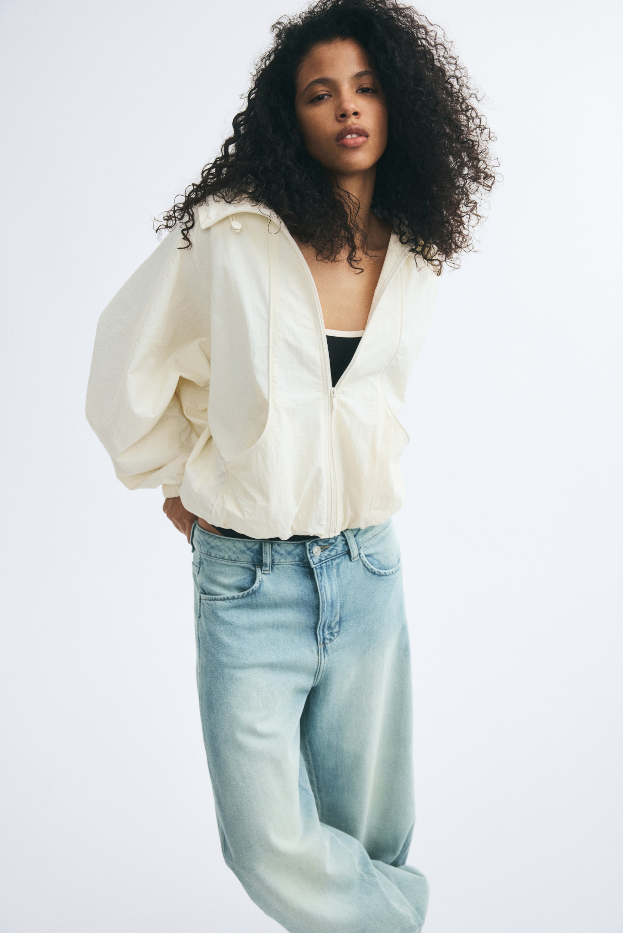 Jean taille haute jambes ballon