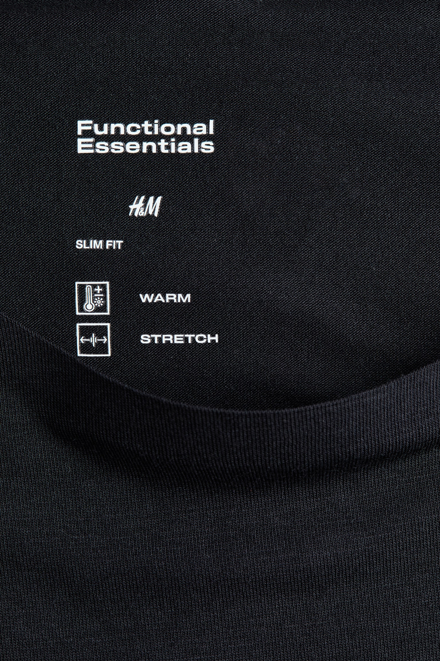 Warming Slim Fit Top - Black/White/Dark brown - 3