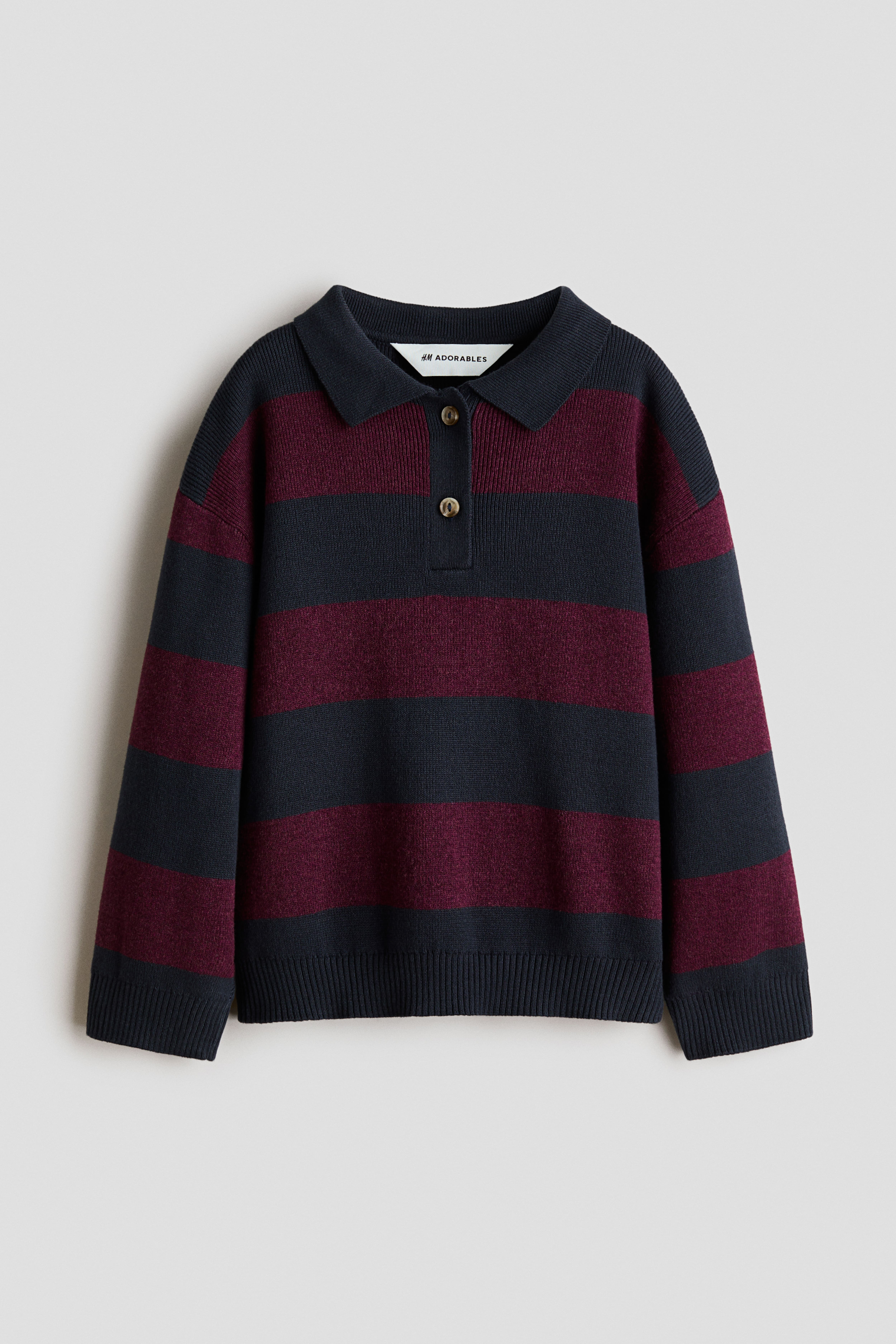 Cotton-Knit Polo Sweater