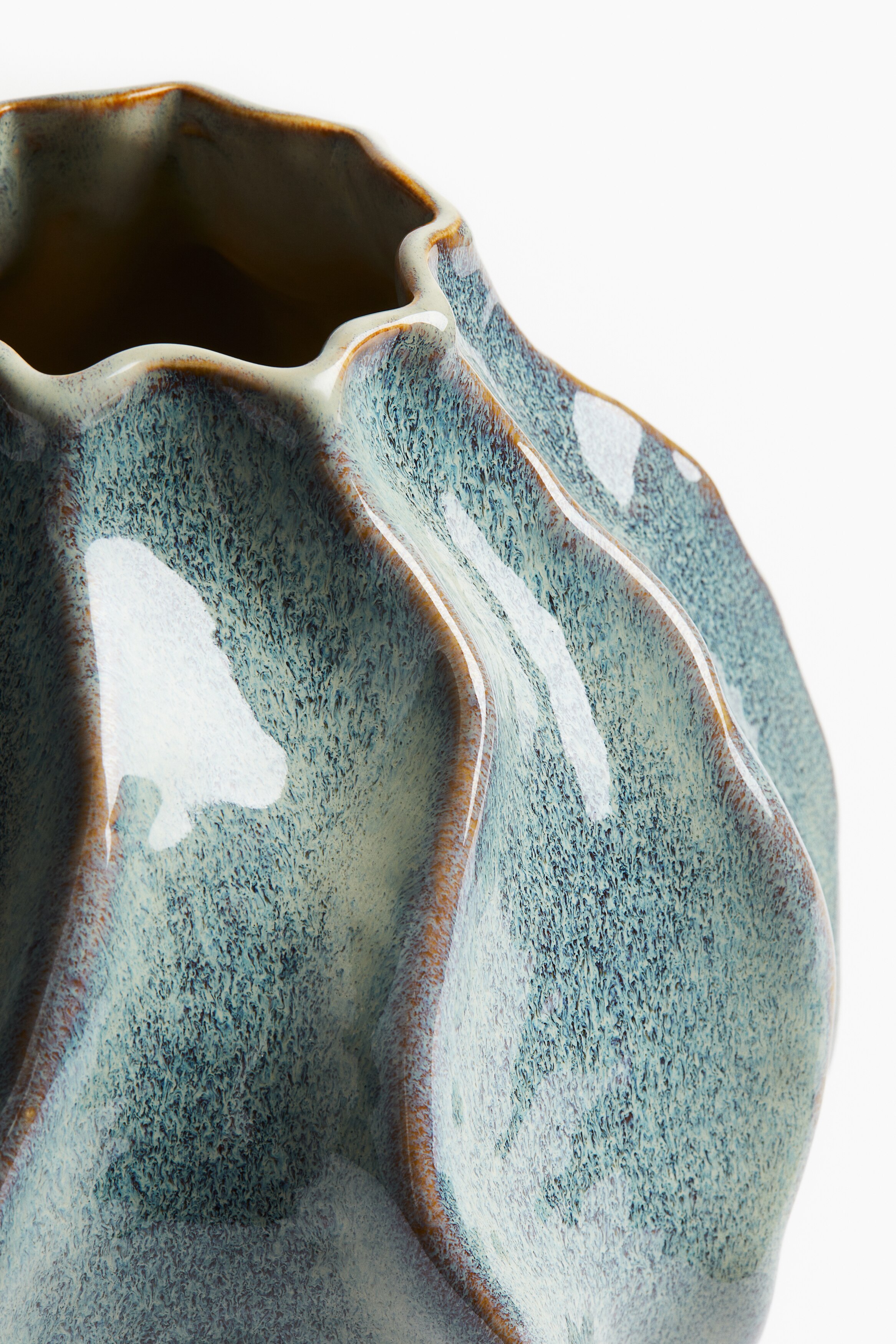 Turquoise Extra-Large Stoneware Vase at H&M Home