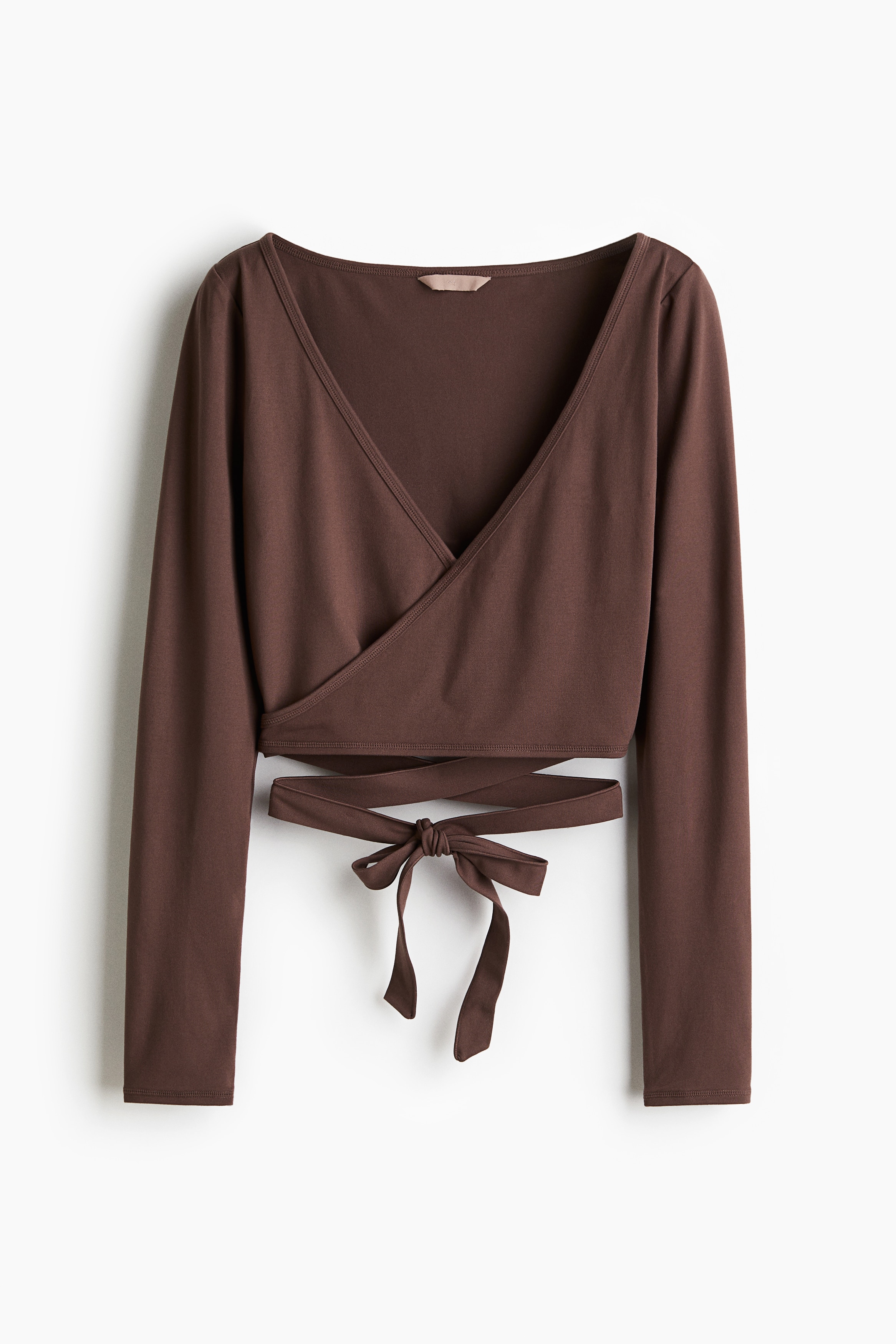 Top cache-cœur court - Marron foncé/Quasi noir