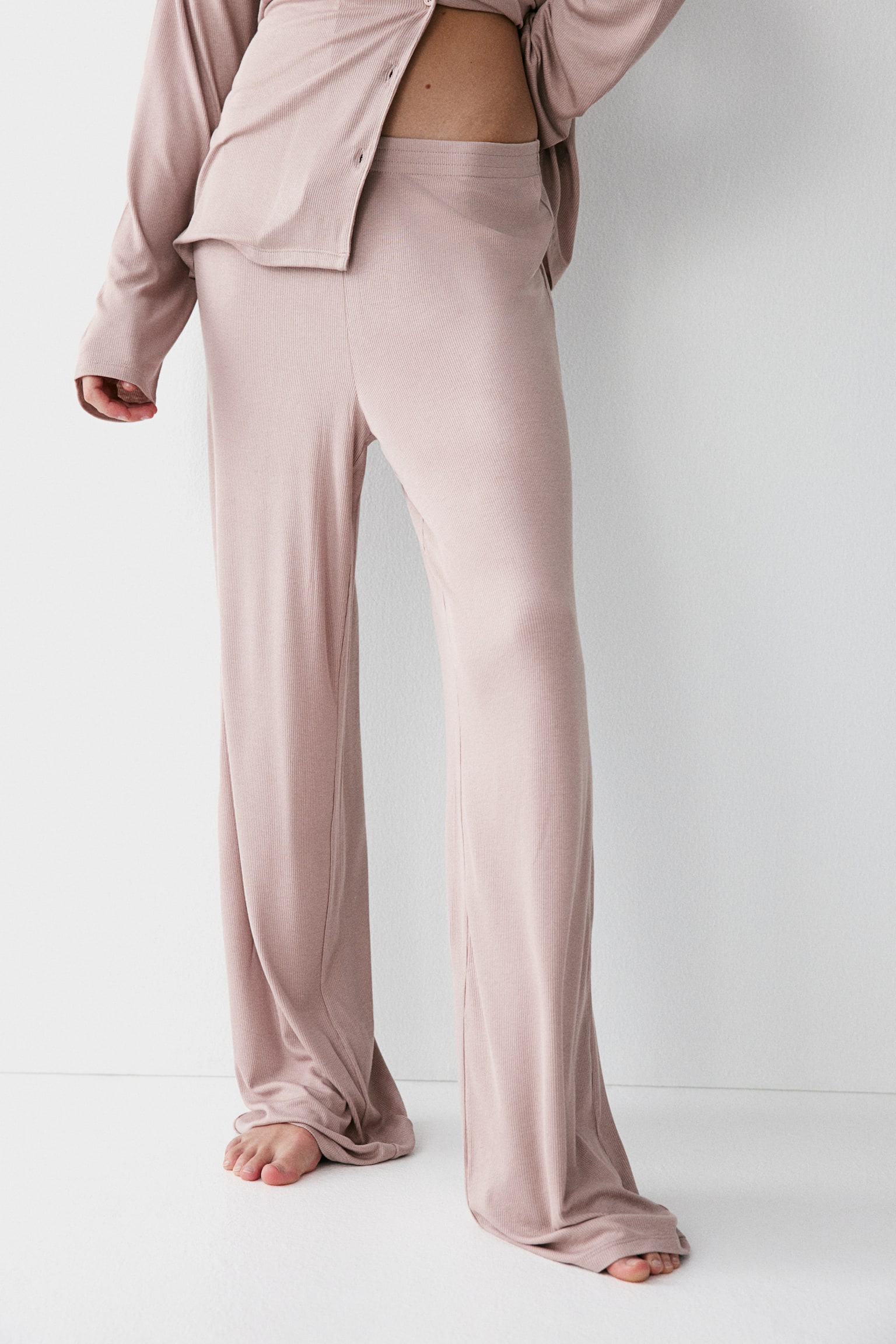 Viscose pyjamas - Dusty pink/Black/Pigeon blue - 5