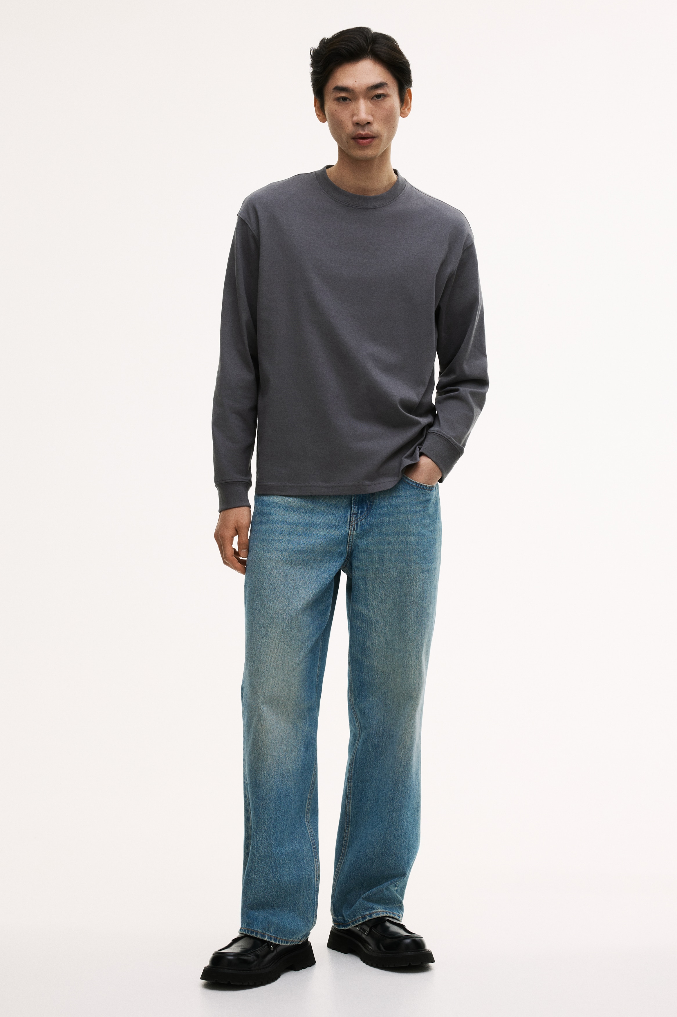 Loose Fit Long-sleeved jersey top