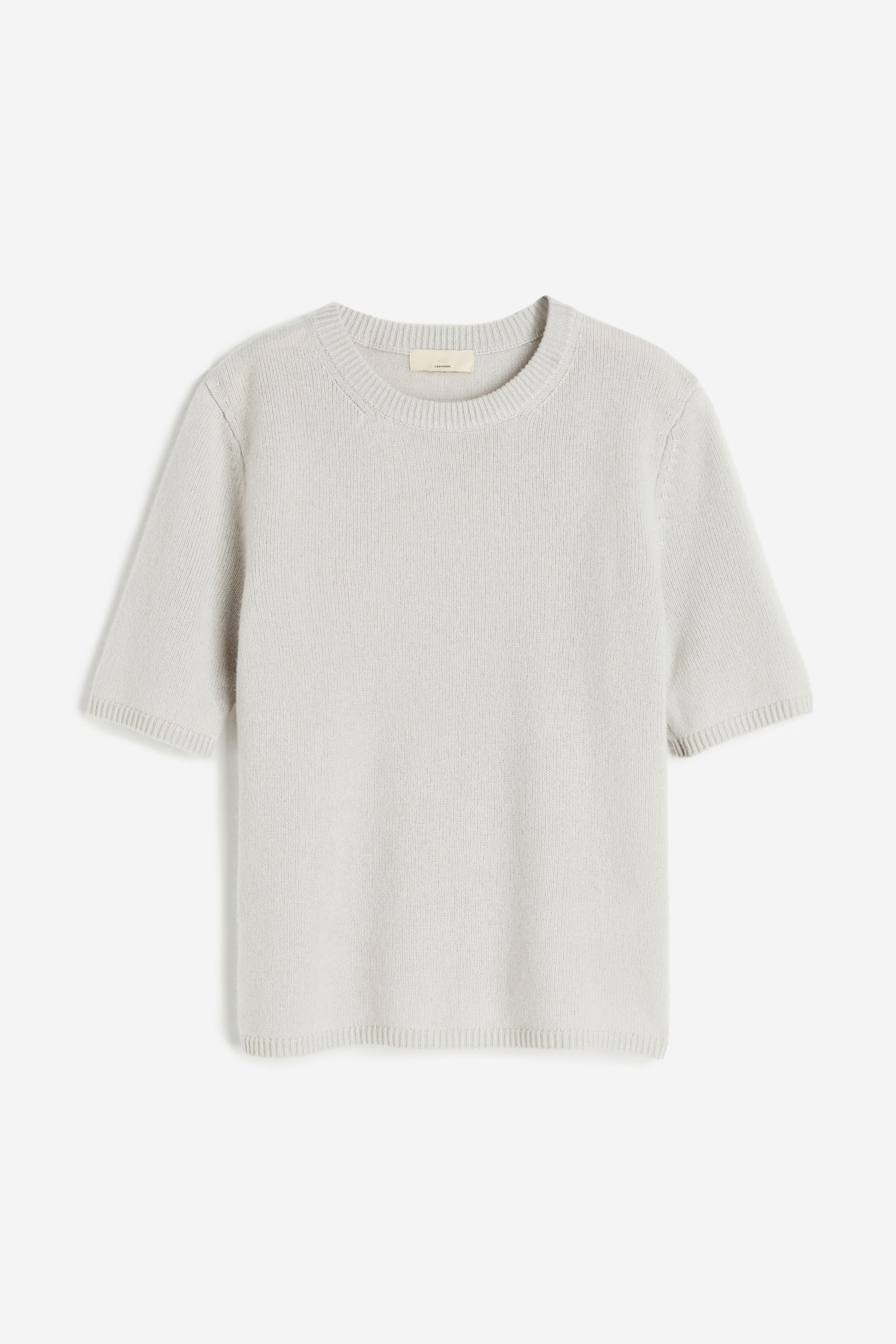 Knitted cashmere top - Light grey/Navy blue/Grey marl - 2