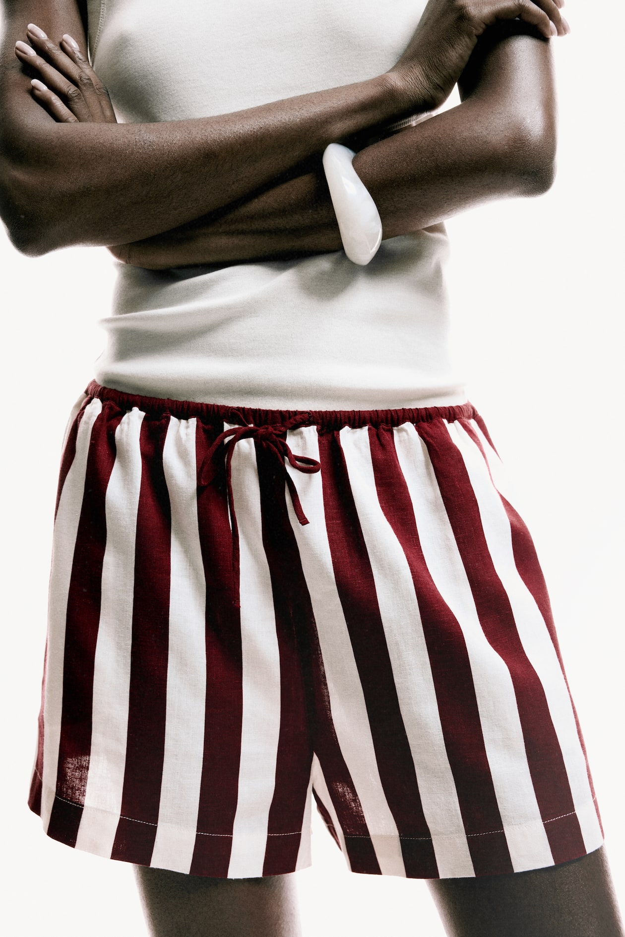 Linen-Blend Shorts - image 4