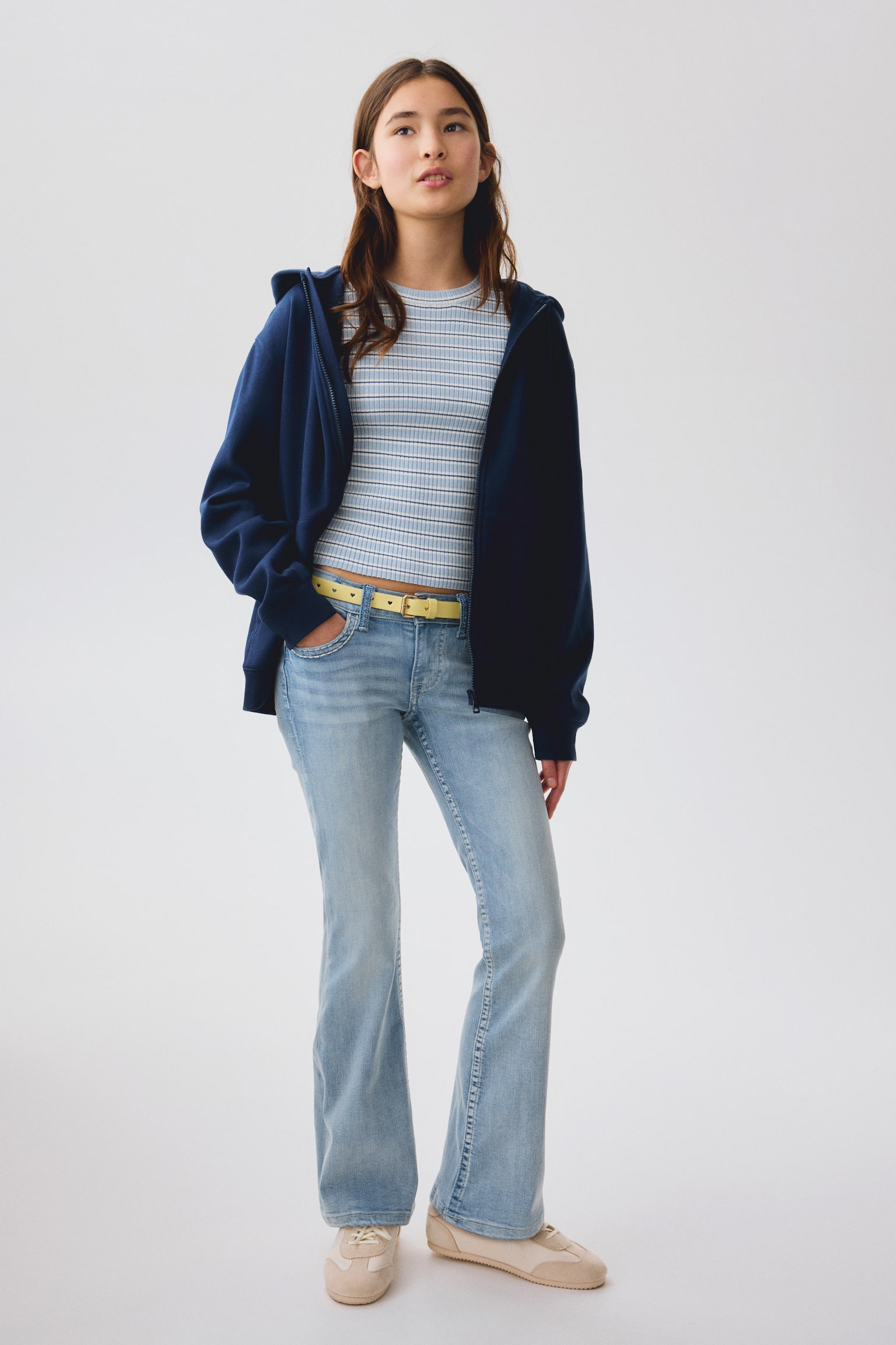 Skinny Fit Bootcut Low Jeans - Light denim blue/Denim blue/Denim grey - 1