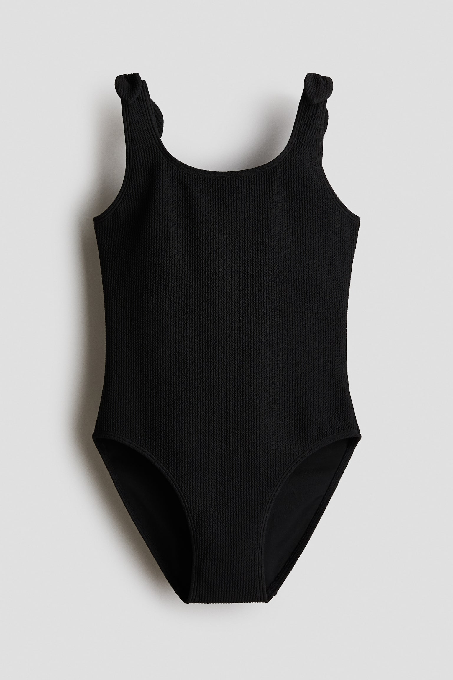 Textured swimsuit - Black - 1