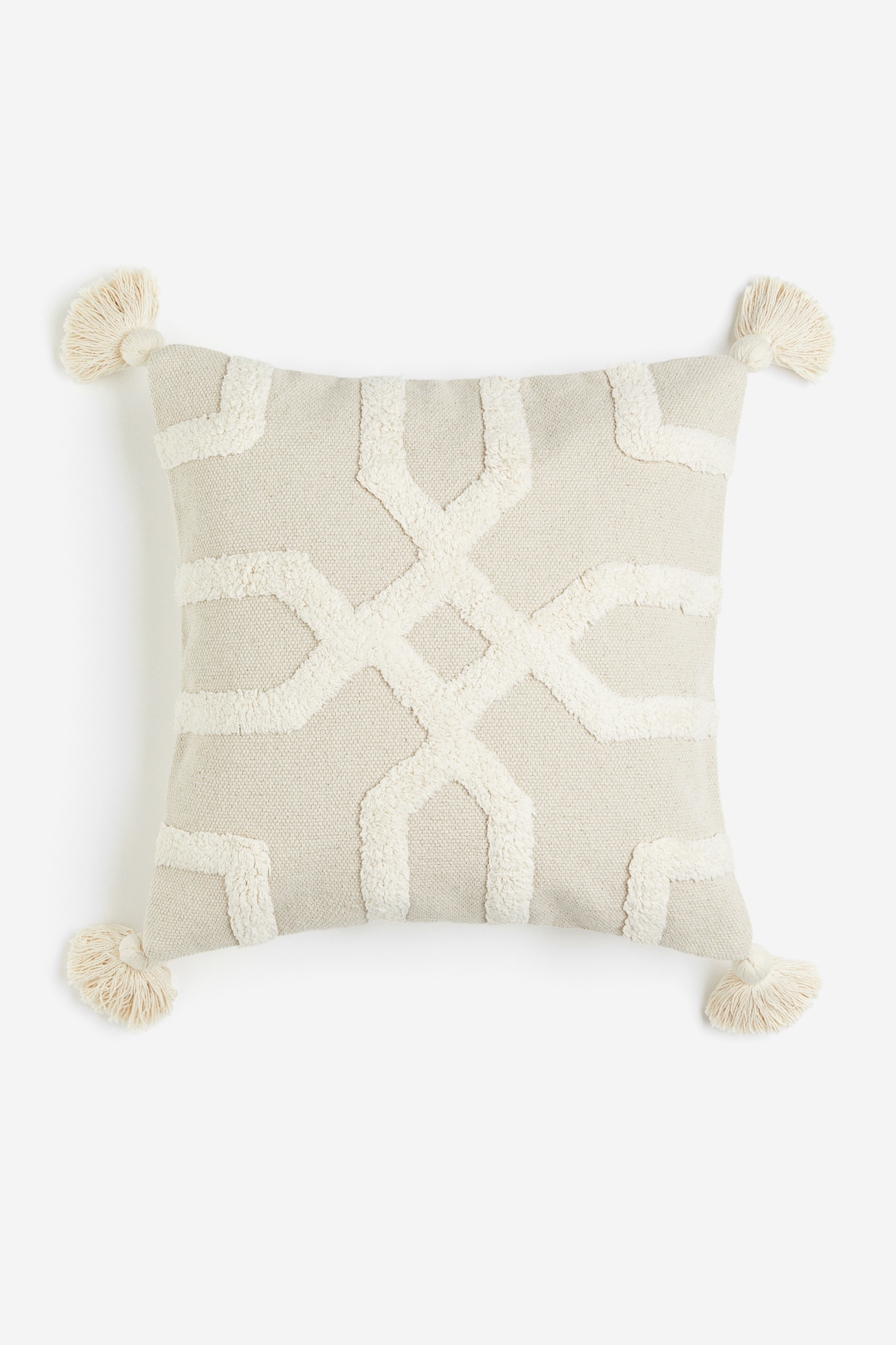 Geo tufted tassel throw pillow hotsell