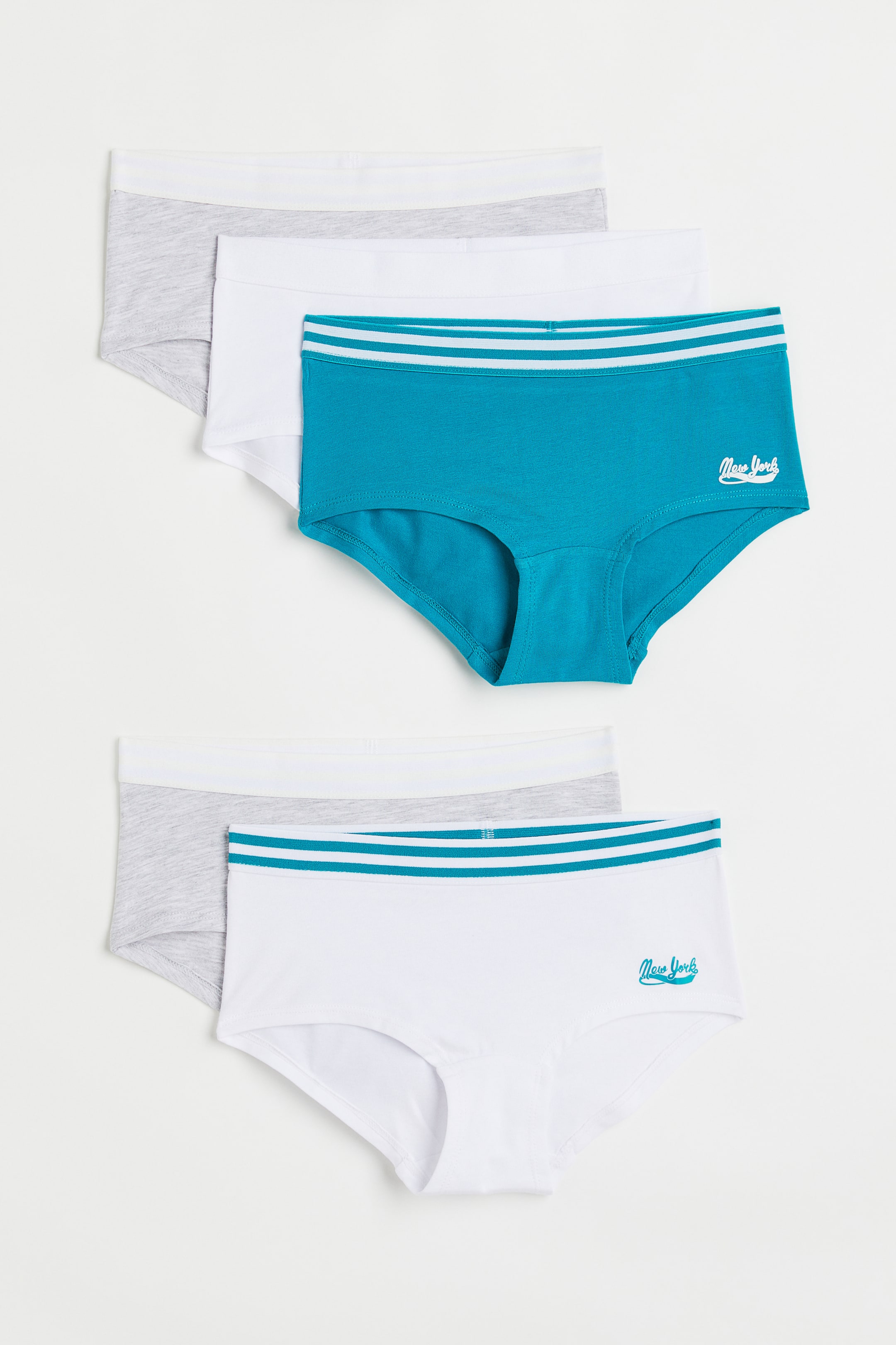 View larger image: 5-pack cotton hipster briefs - Turquoise/New York - Kids | H&M IN 1