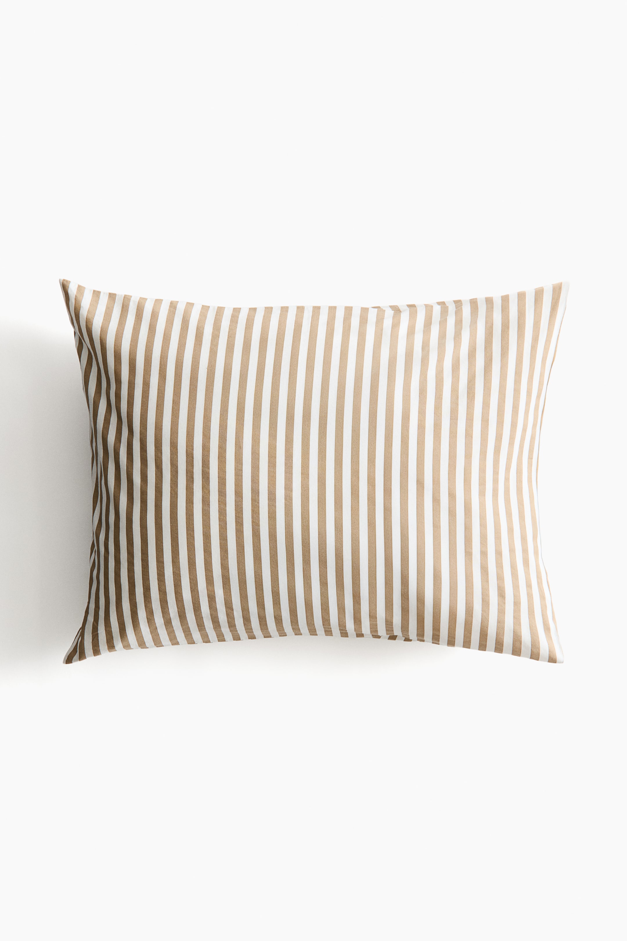 View larger image: Striped cotton pillowcase - Dark beige/Striped - Home All | H&M IE 1