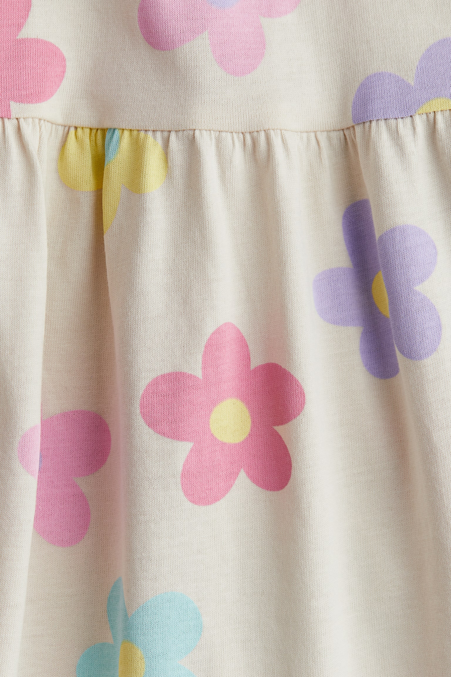 Patterned cotton dress - Light beige/Floral/Light yellow/Unicorns/White/Lollipops/Peach/Teddy bears/Light pink/Patterned/Powder pink/Bows/Pink/Unicorns/Dark grey/Bows/Light purple/Butterflies/Pink/Lemons/Light blue/Floral/Purple/Hearts/White/Hearts/Light pink/Floral/Pink/Striped/Light blue/Dogs - 2