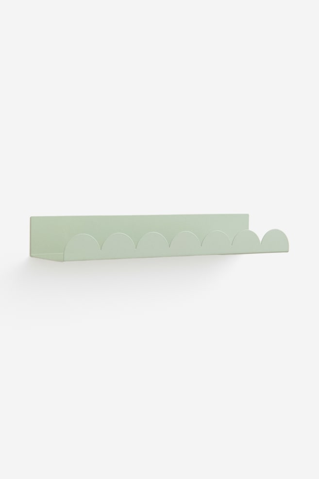 Metal wall shelf - Light green/Dark pink - 1