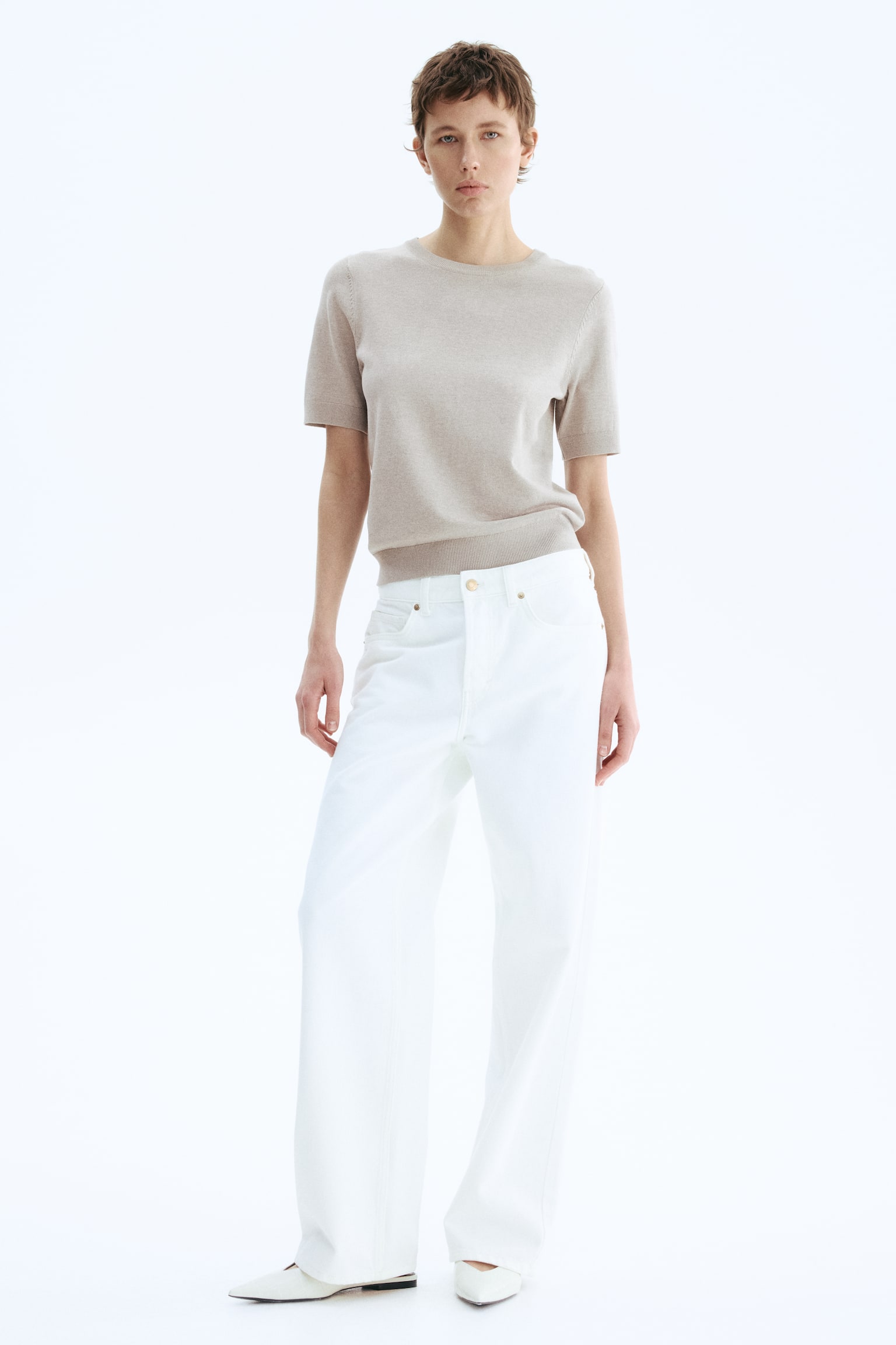 Fine-knit top - Greige marl/Black/Lilac/Yellow/Grey marl/Navy blue/Cream/Pale yellow - 4