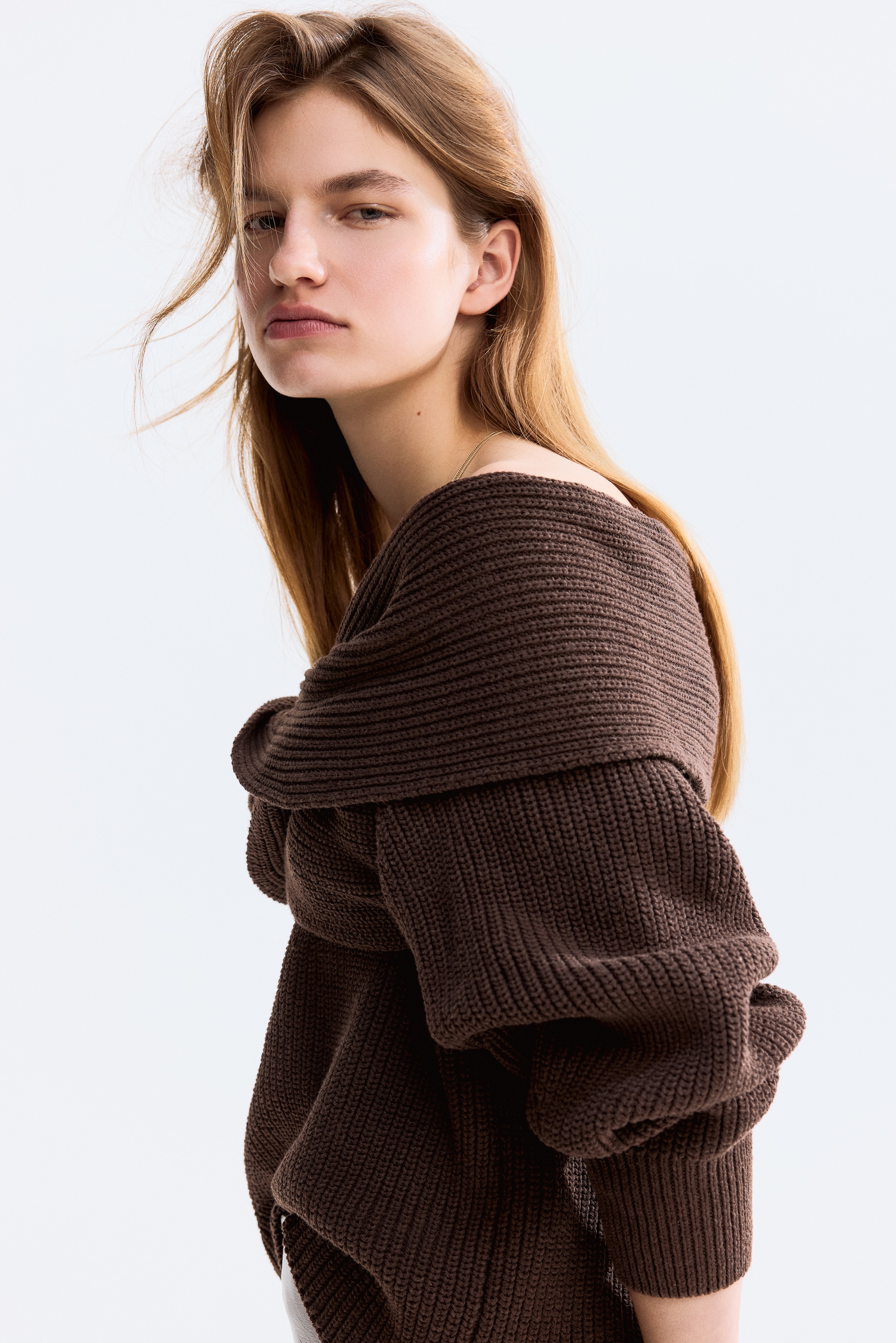 Dames off-shoulder trui met vleermuismouwen losse Dames off-shoulder trui met vleermuismouwen losse