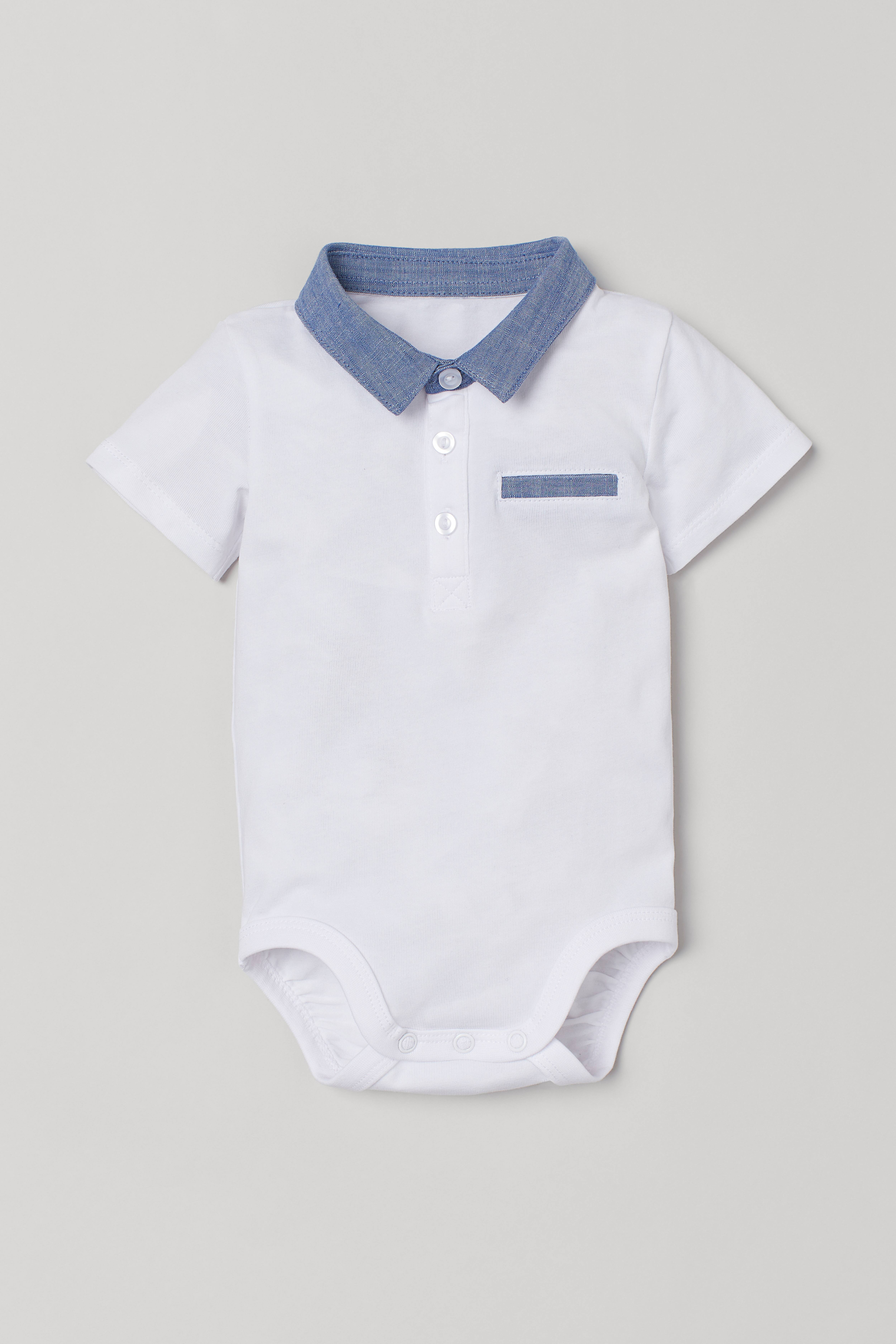 Baby bodysuit with collar hotsell