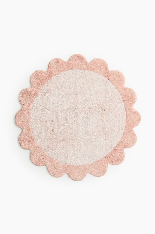 Cotton flower-shaped rug - Pink/Flower/Beige/Flower - 1
