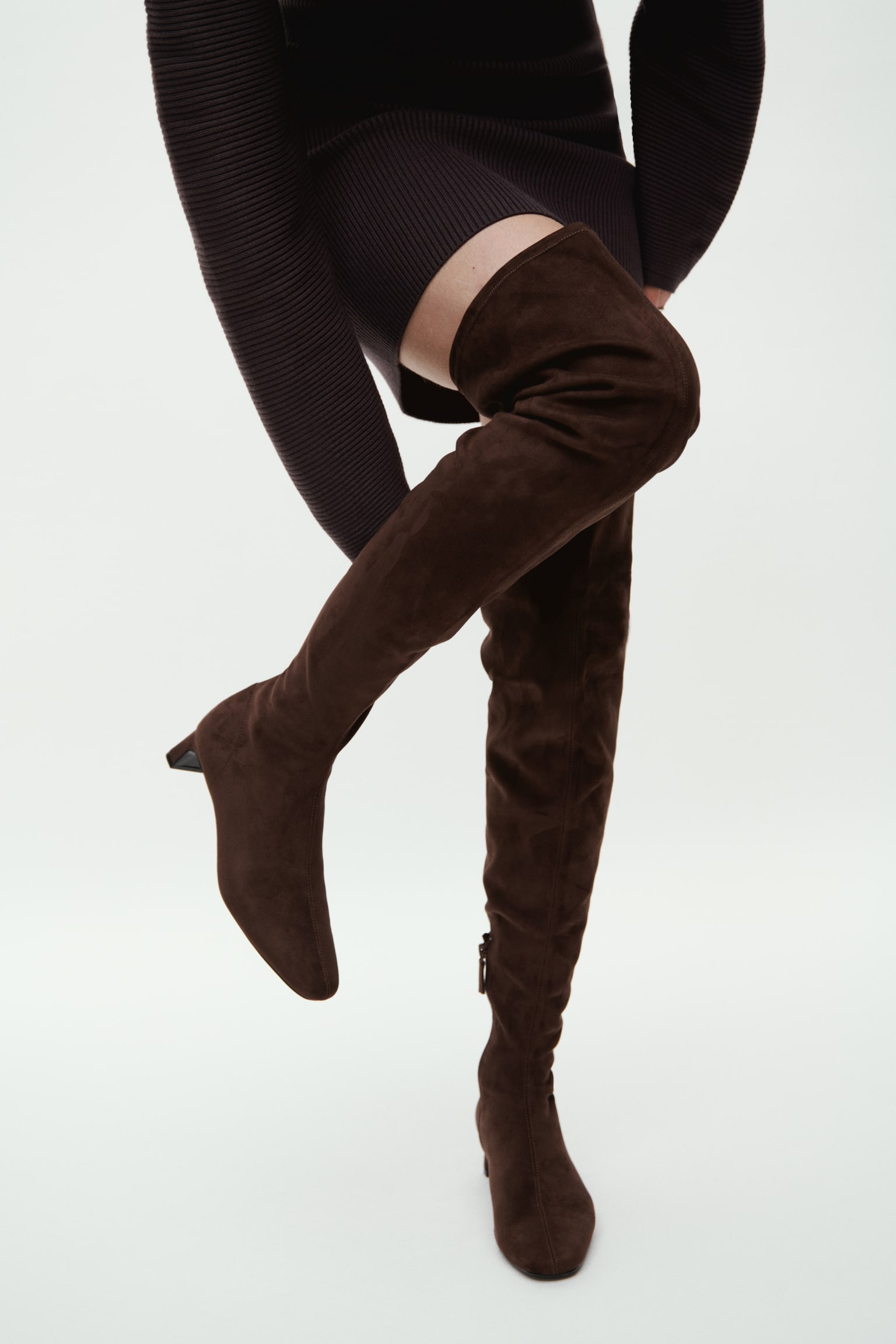 Женские ботинки H&M Over-the-Knee, цвет: Тёмный коричневый — фото 3
