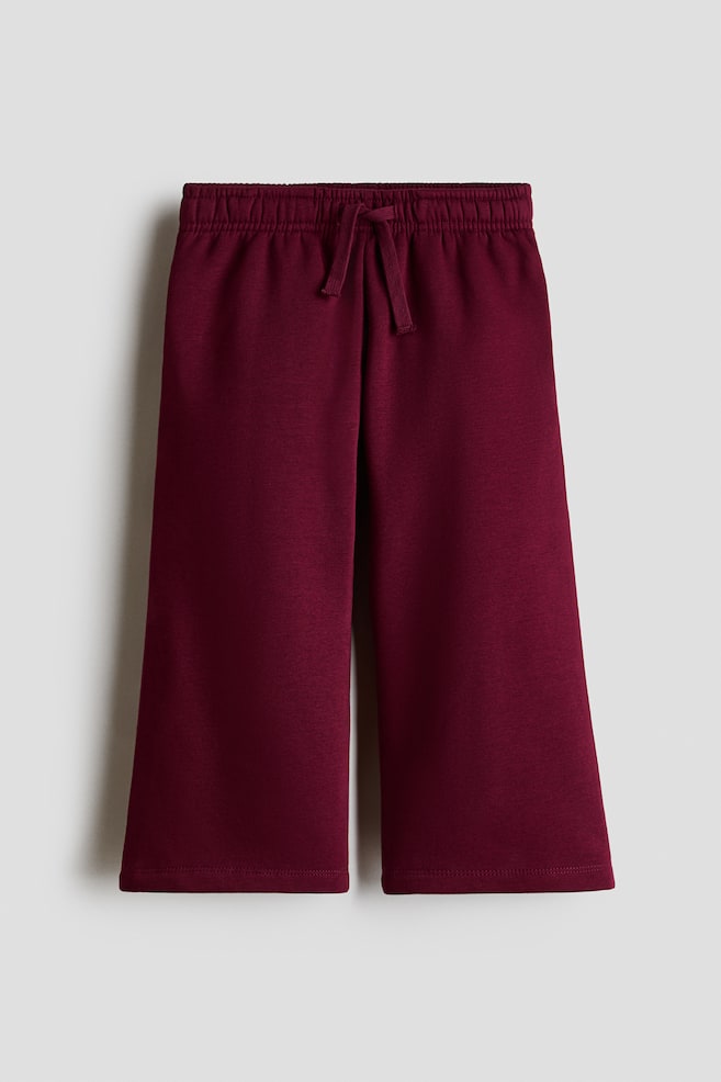 Wide-leg brushed-inside joggers - Dark red/Light purple/Beige/Leopard print/Pink - 1