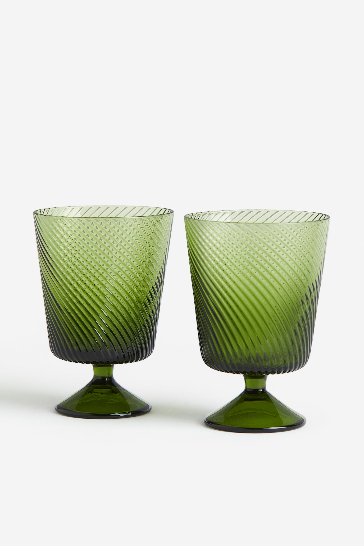 2-pack wine glasses - Green - 1