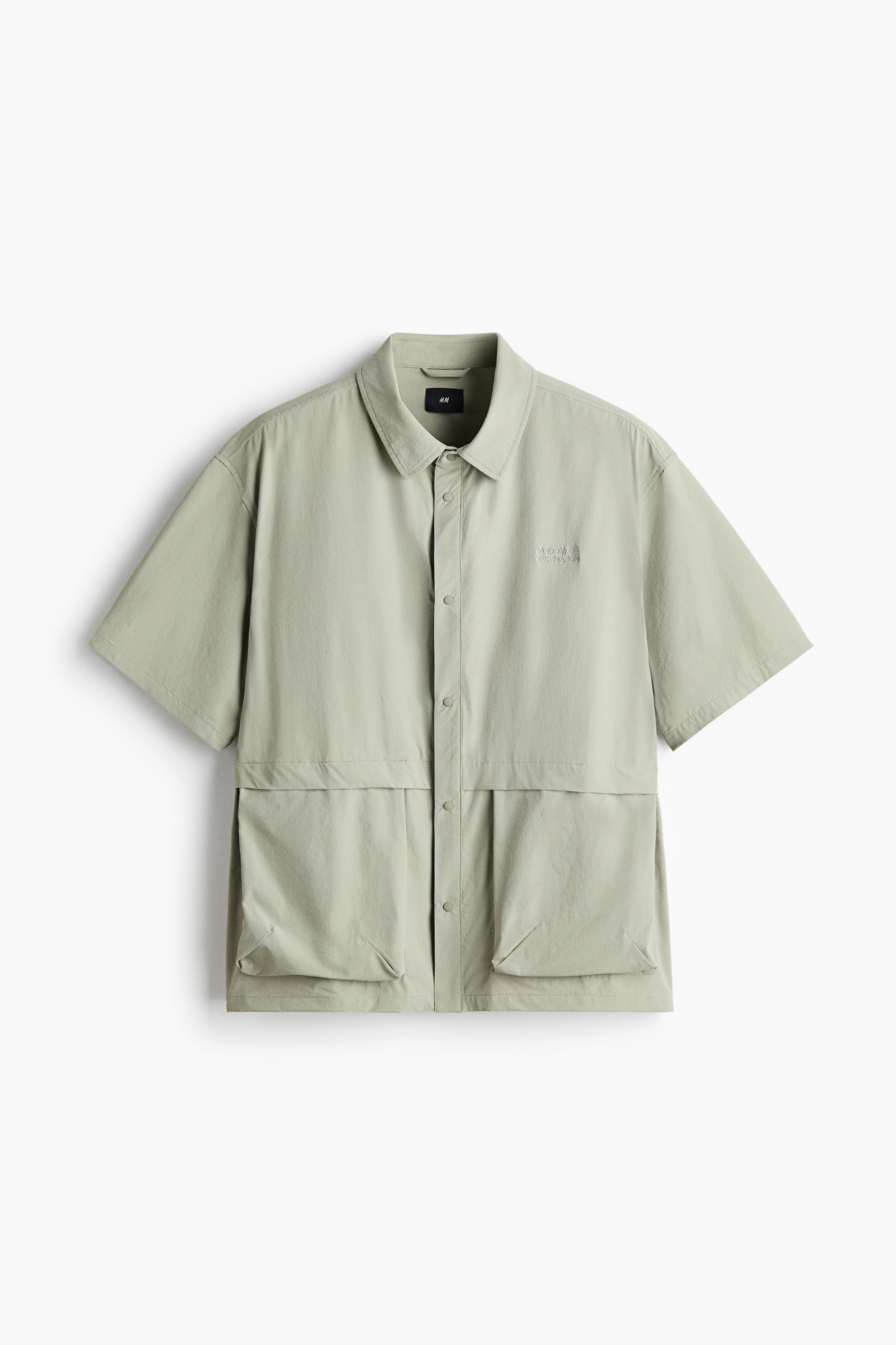 Loose Fit Utility shirt - Light khaki green/Black