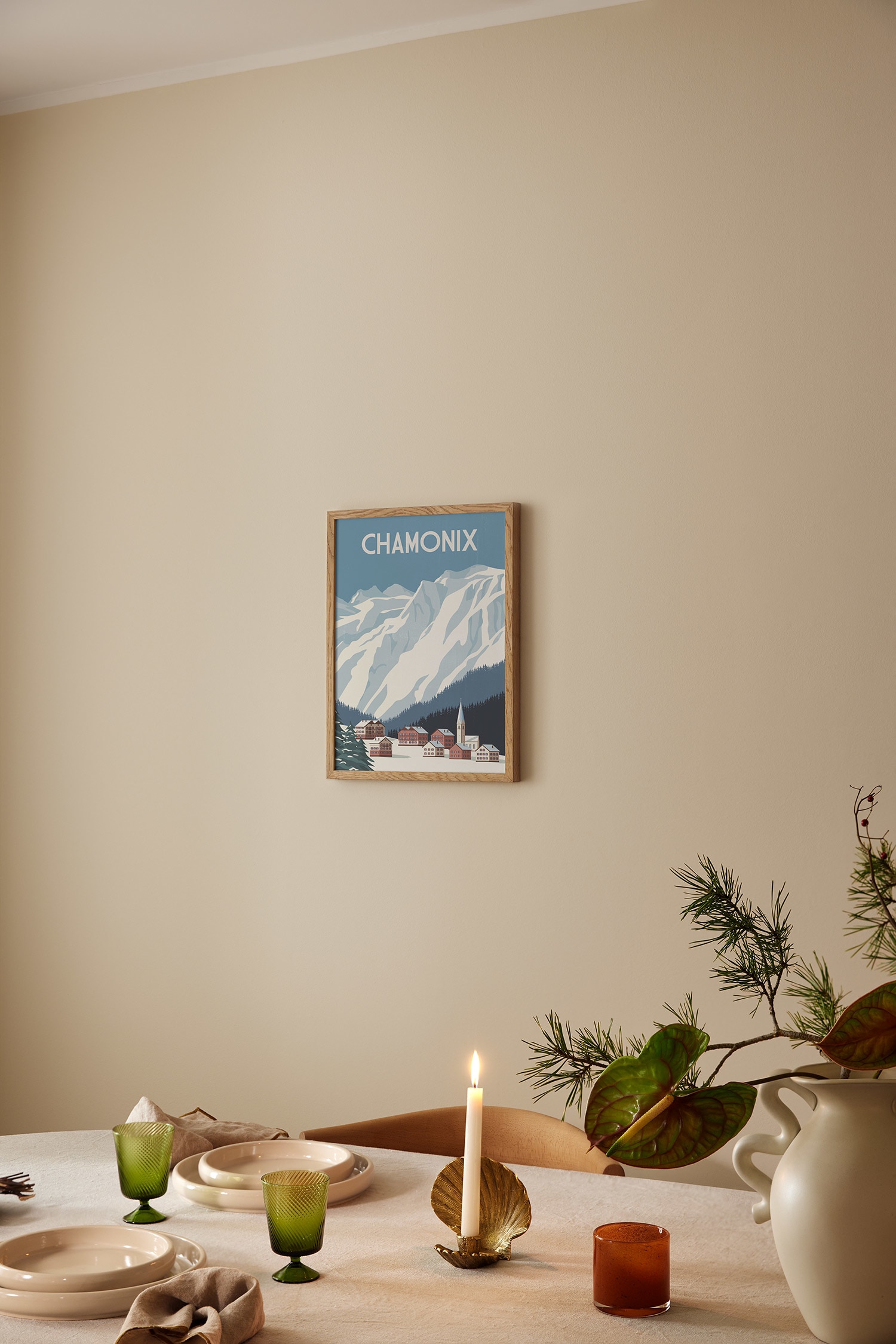 Chamonix Poster - Blue