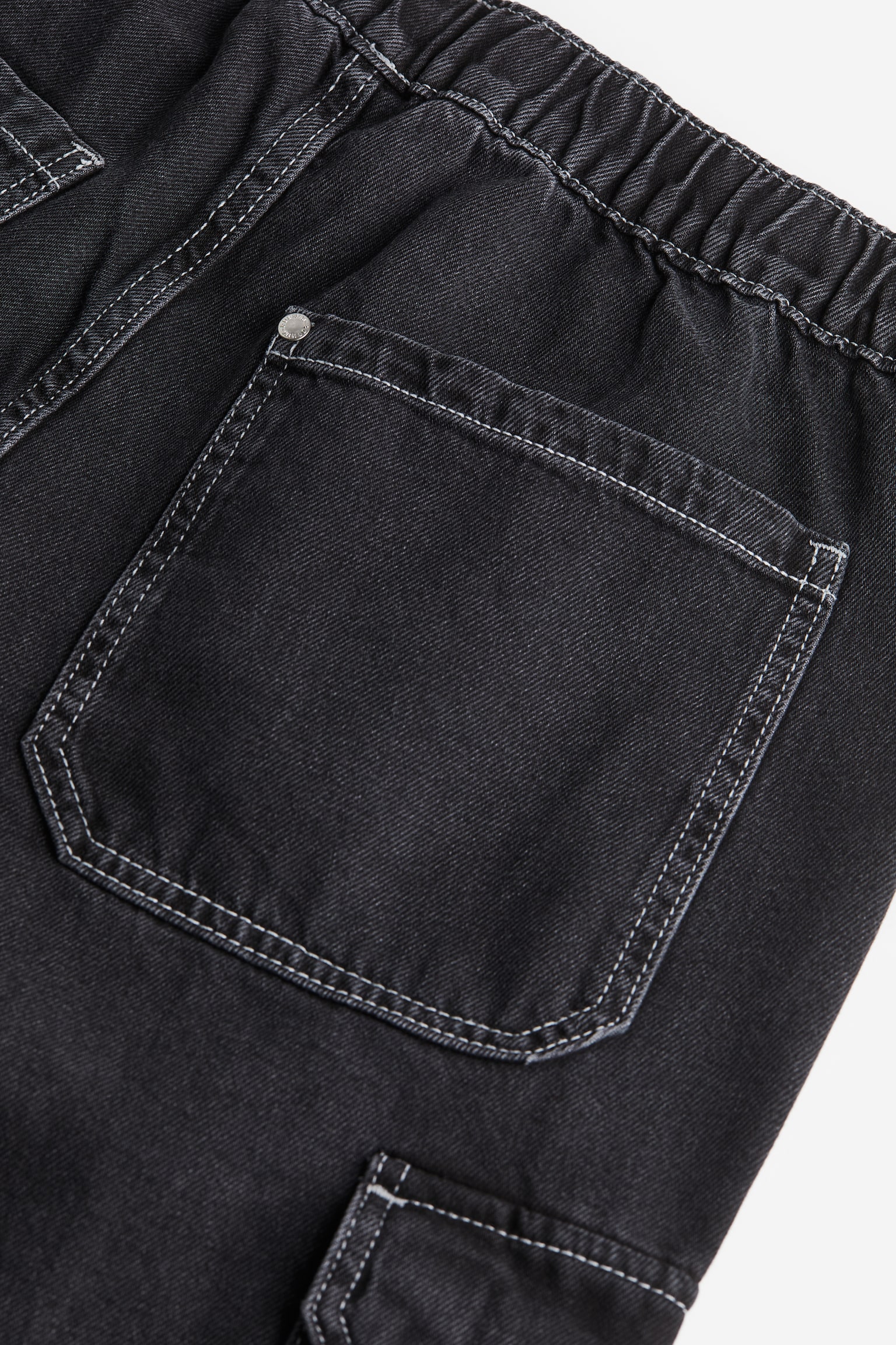 Loose Cargo Denim Joggers - Black/Light denim blue/Light denim grey/Navy blue - 8