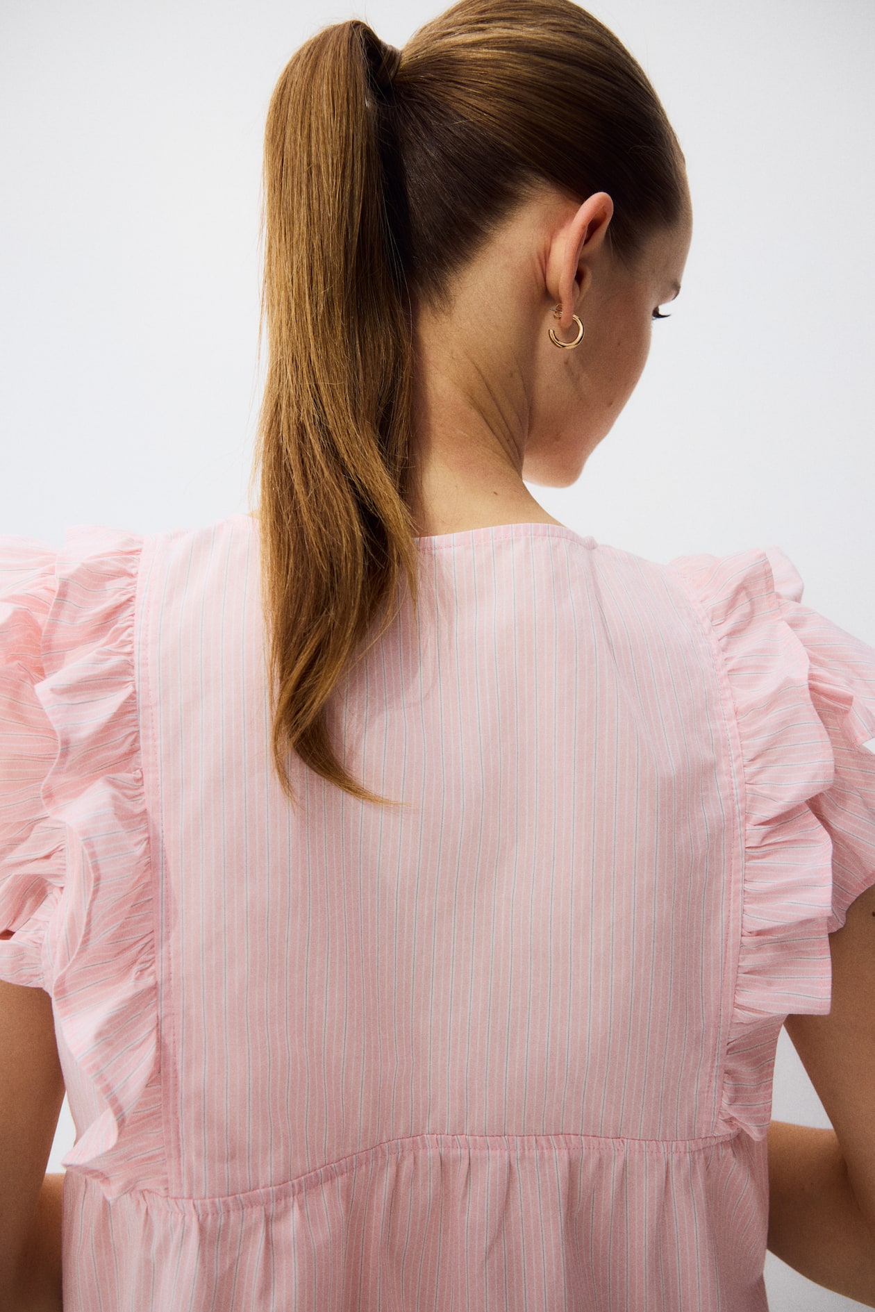 Frill-trimmed cotton poplin top - image 2