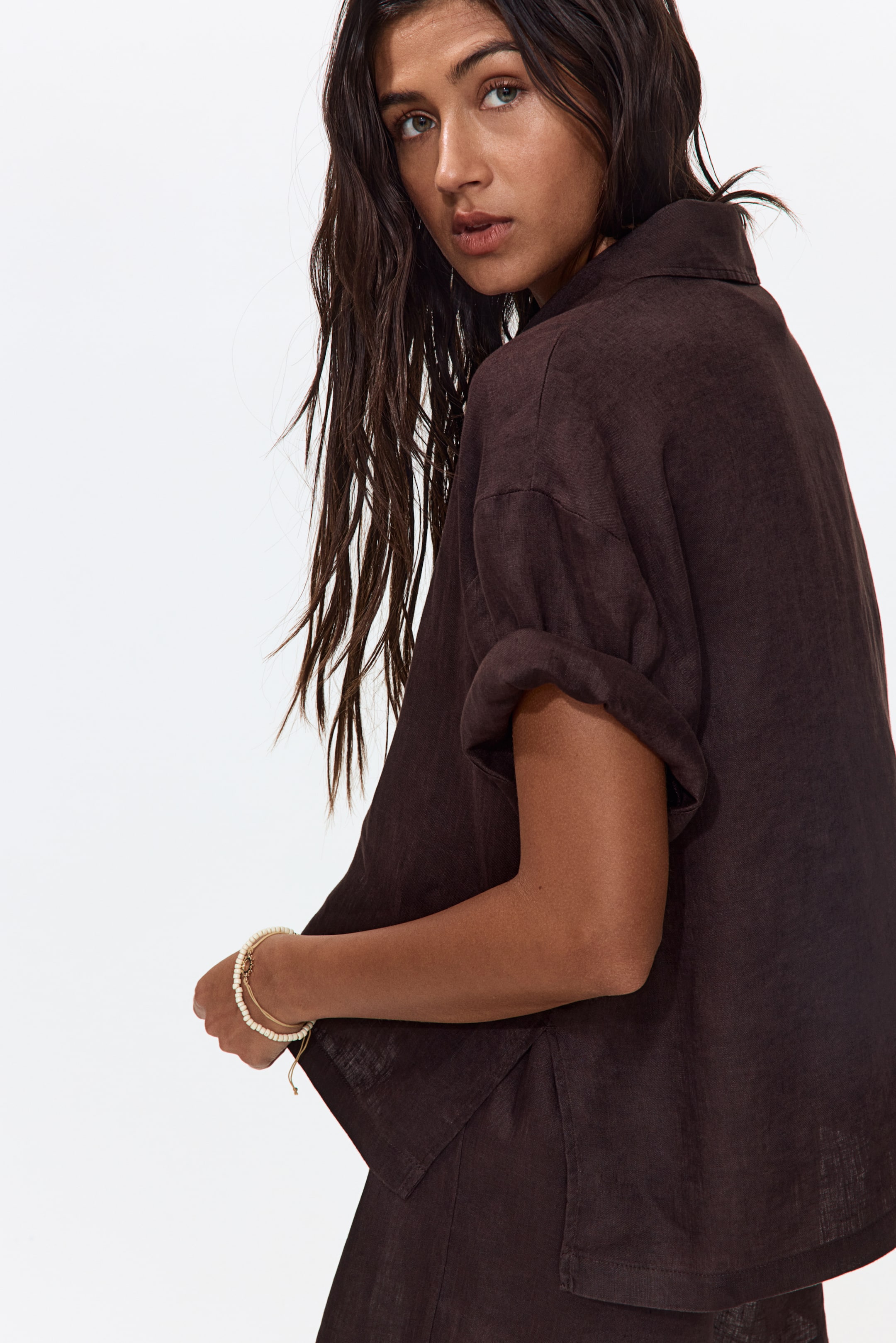 Женские рубашки H&M Linen Beach Shirt — фото 4