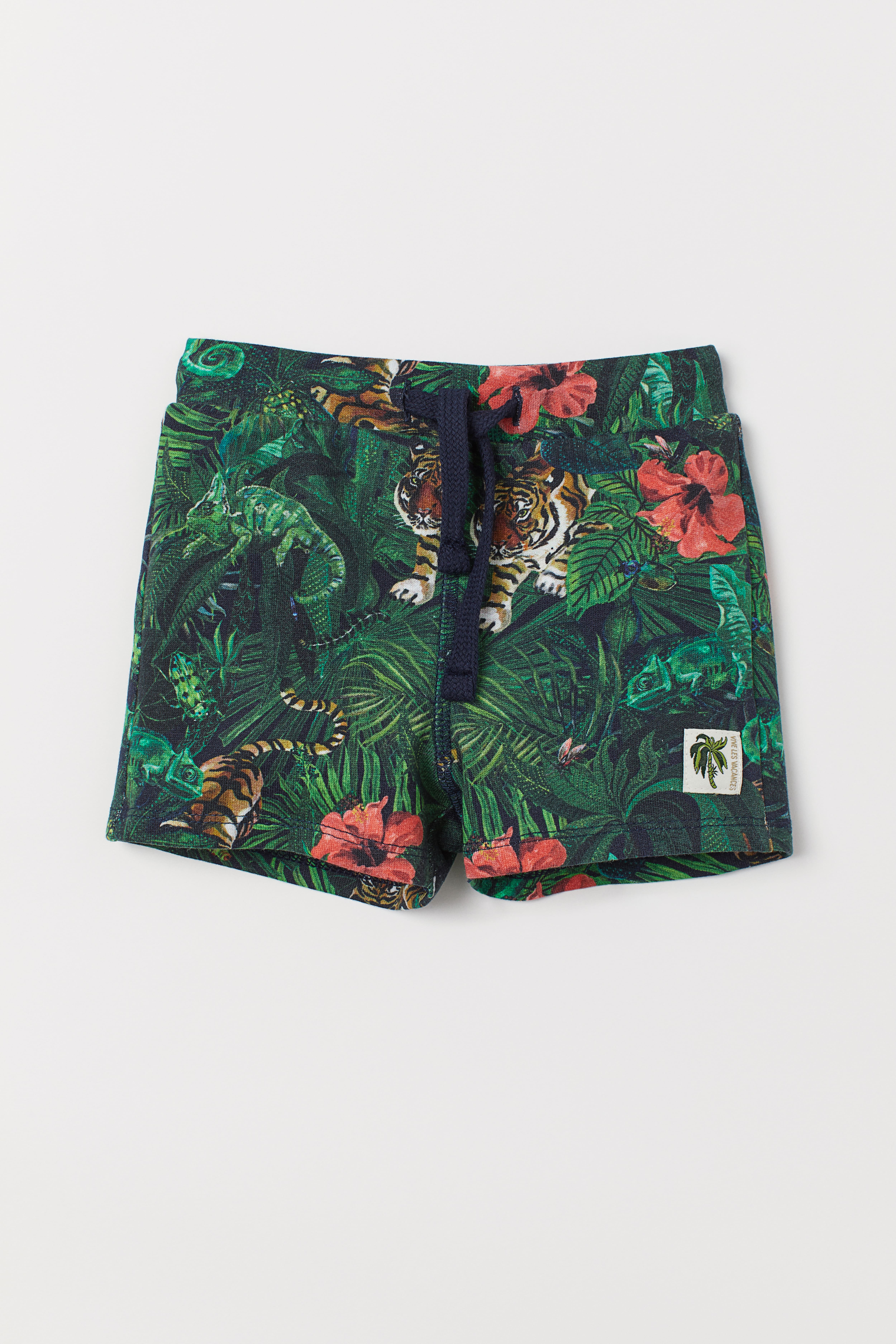 Gemusterte Shorts Grun Tiger Kids H M DE