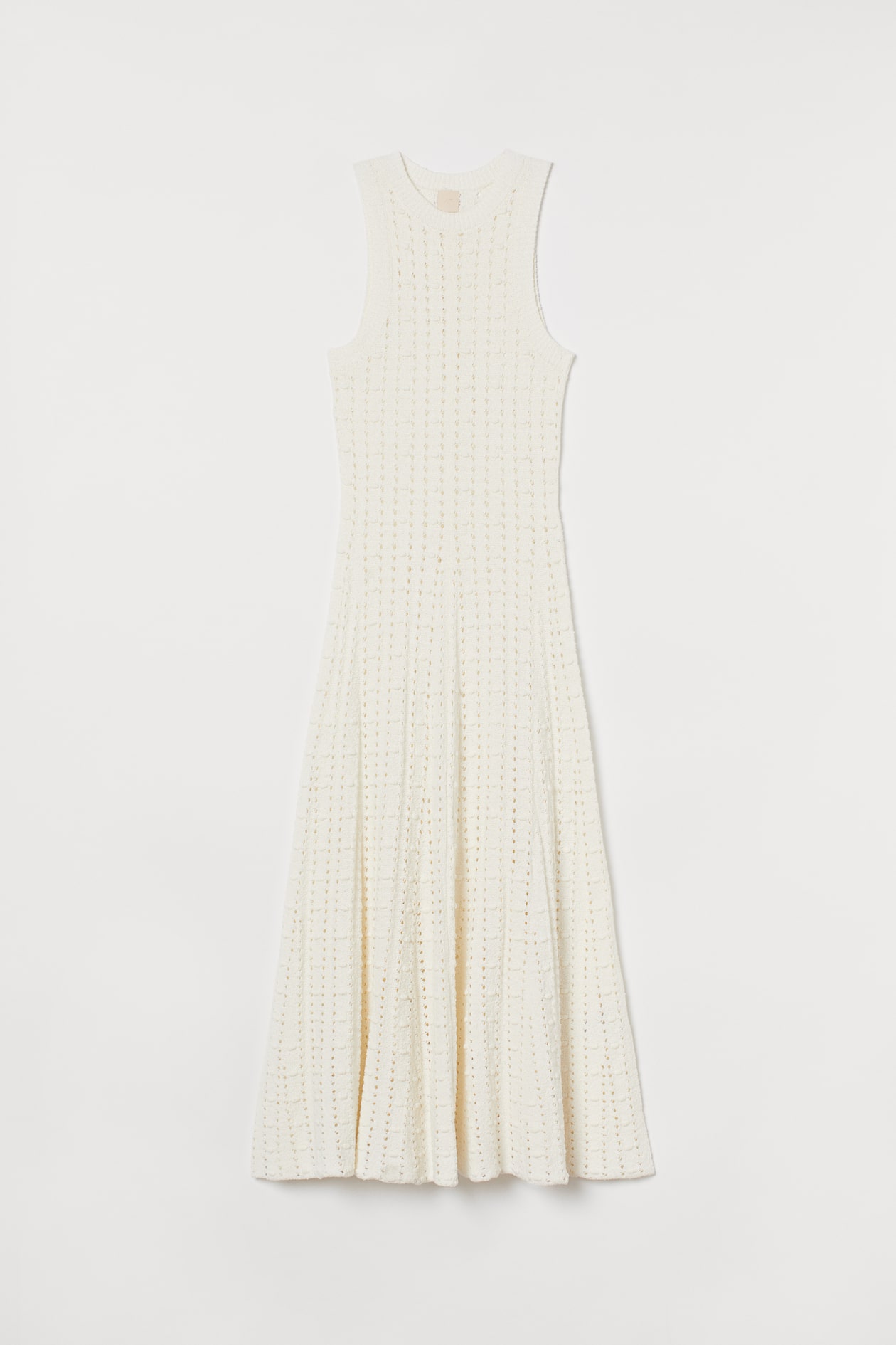 Hole-knit dress - Sleeveless - Long - White - Ladies | H&M GB