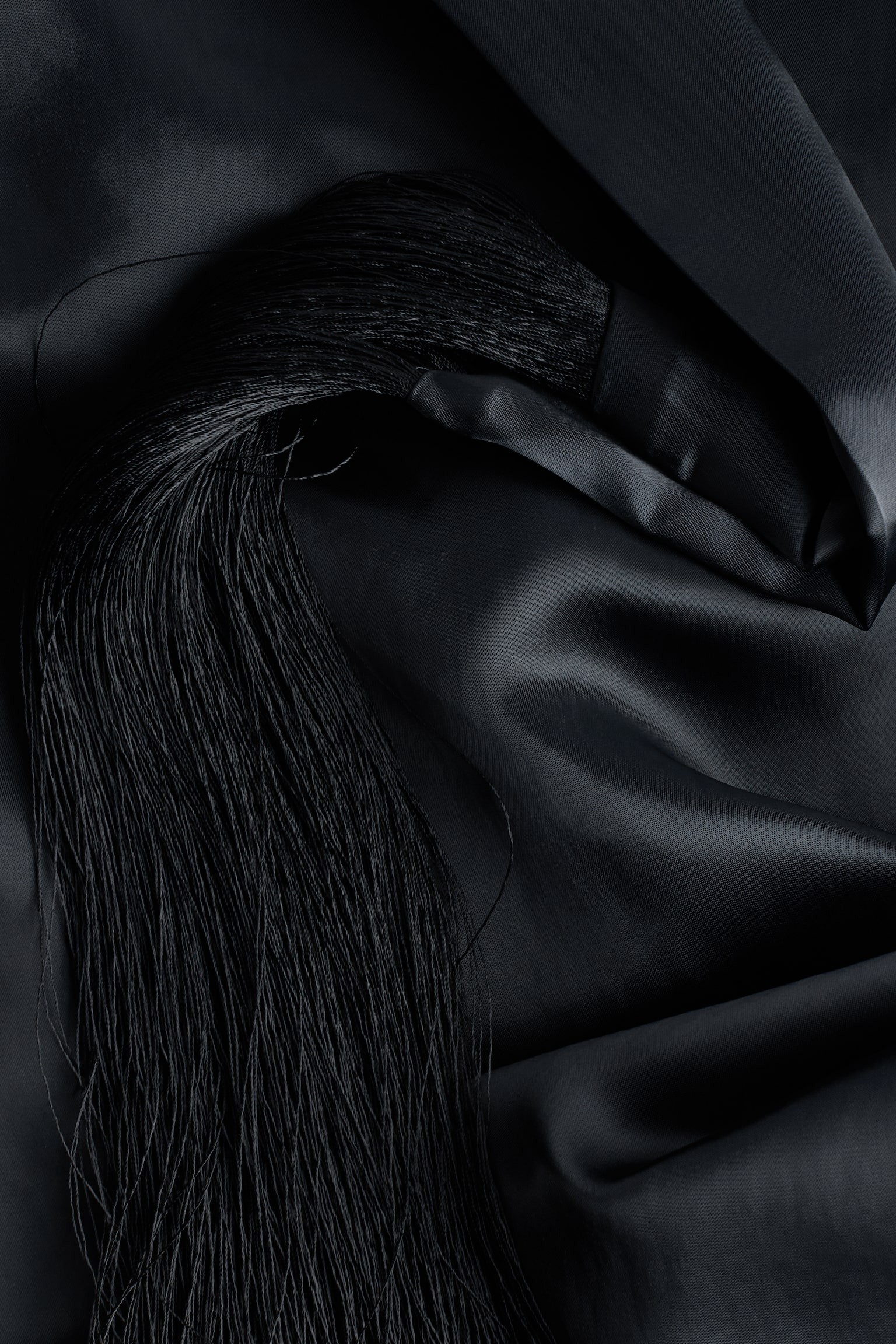 Halterneck satin dress - Námořnická modř - 4