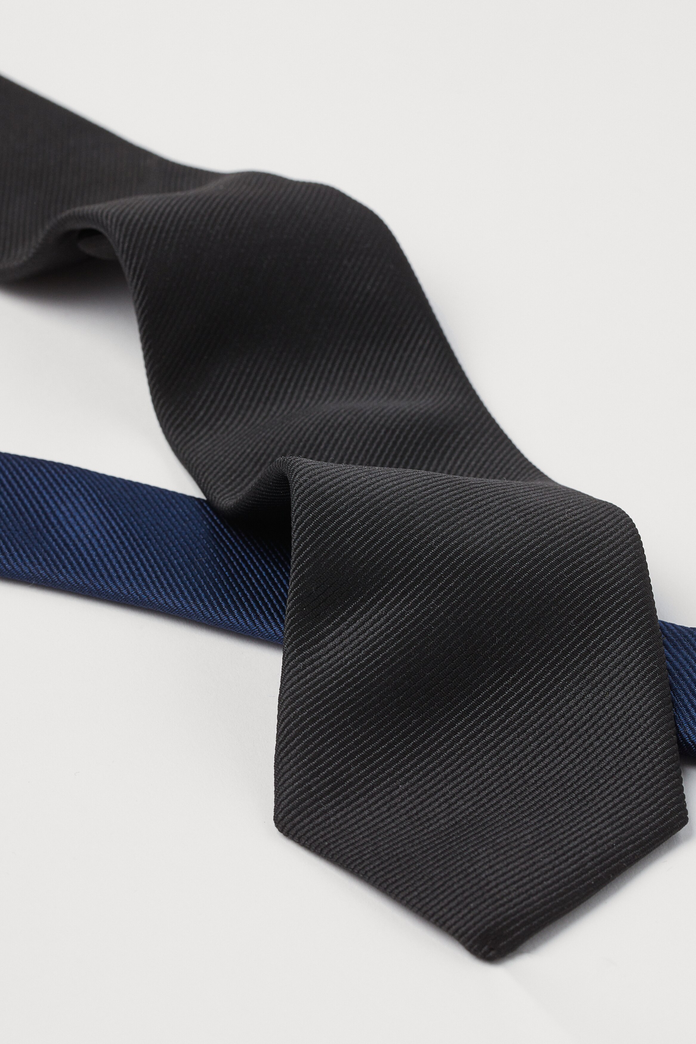 men blue 2 pack ties h&m