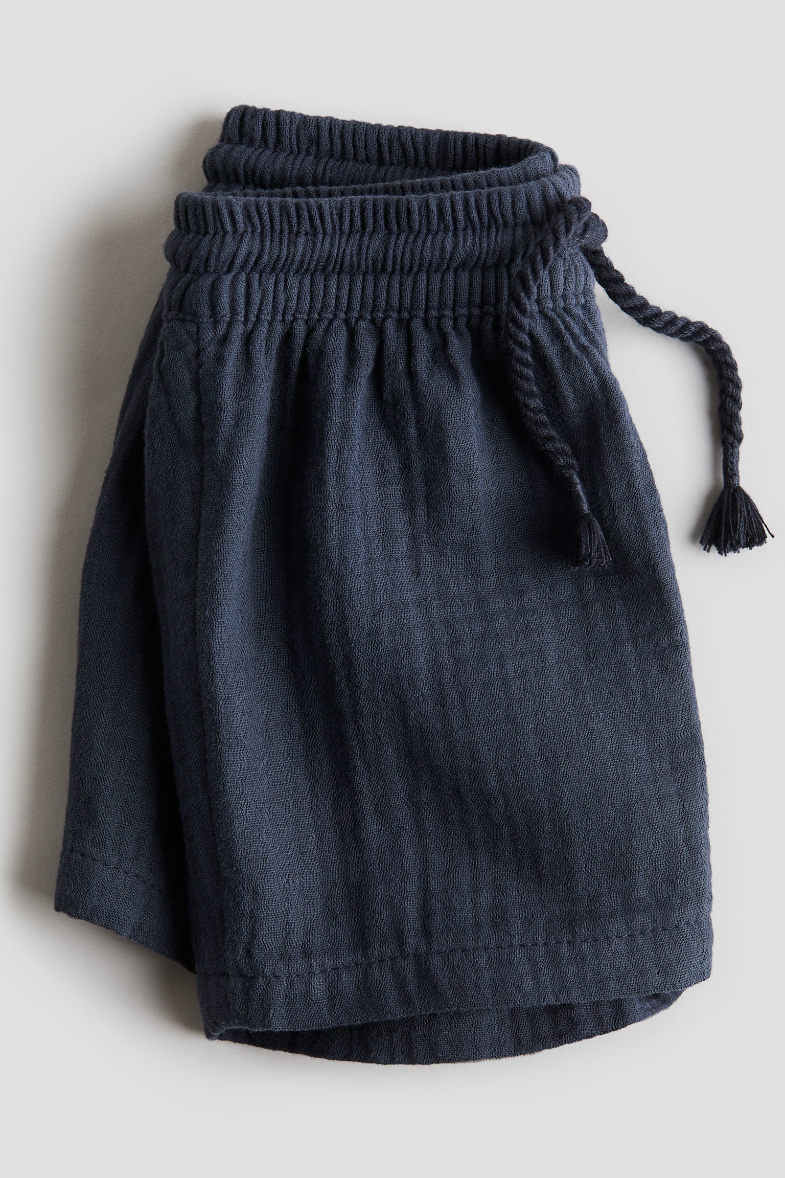 Cotton muslin shorts - Navy blue - 4