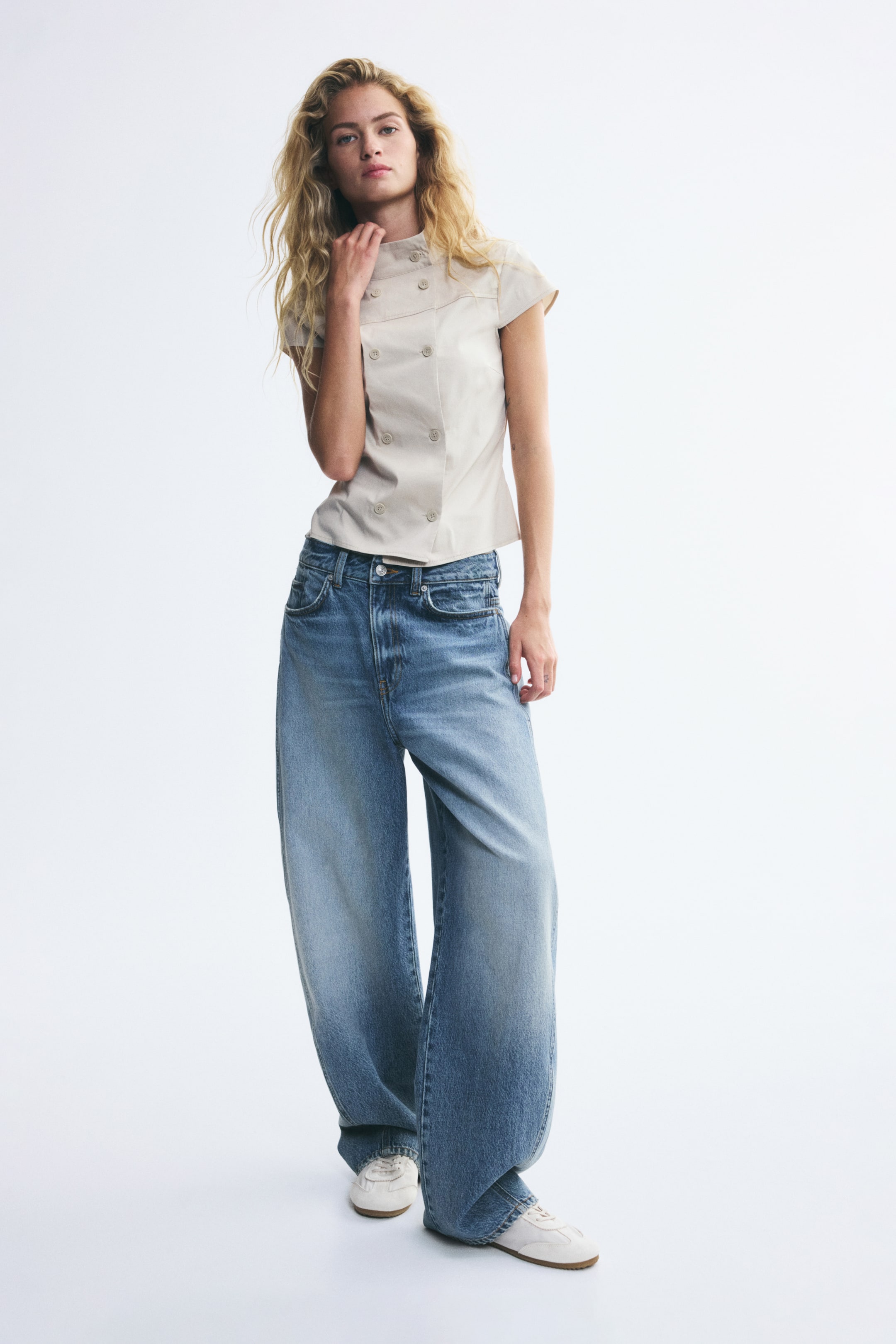 Button-Front Top