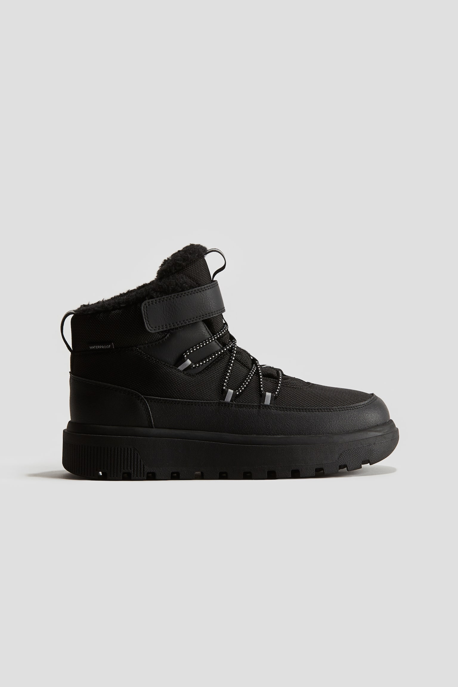 Waterproof hi-top trainers - Black - 1