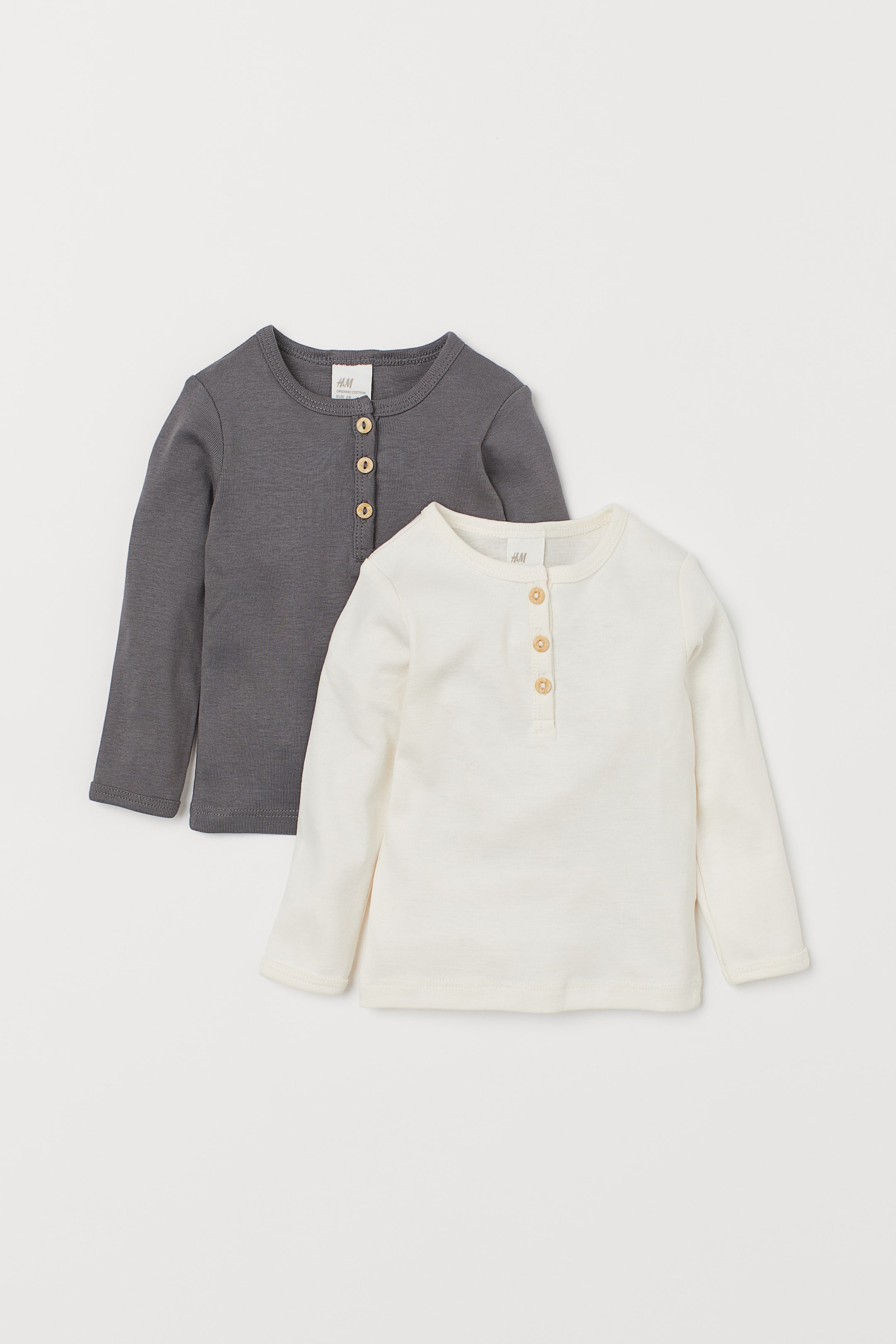 T-shirts, lot de 2 - Gris foncé - ENFANT | H&M FR