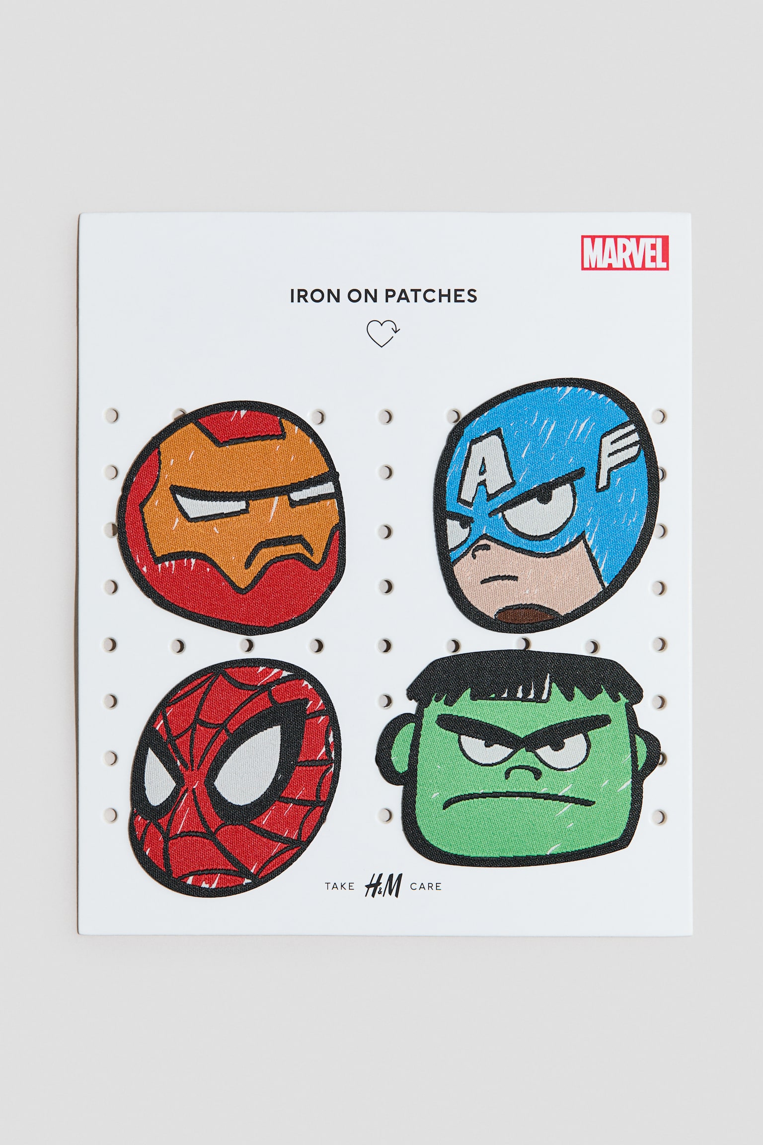 4-pack repair patches - Red/Spidey/Red/Hello Kitty/Light blue/Lilo & Stitch