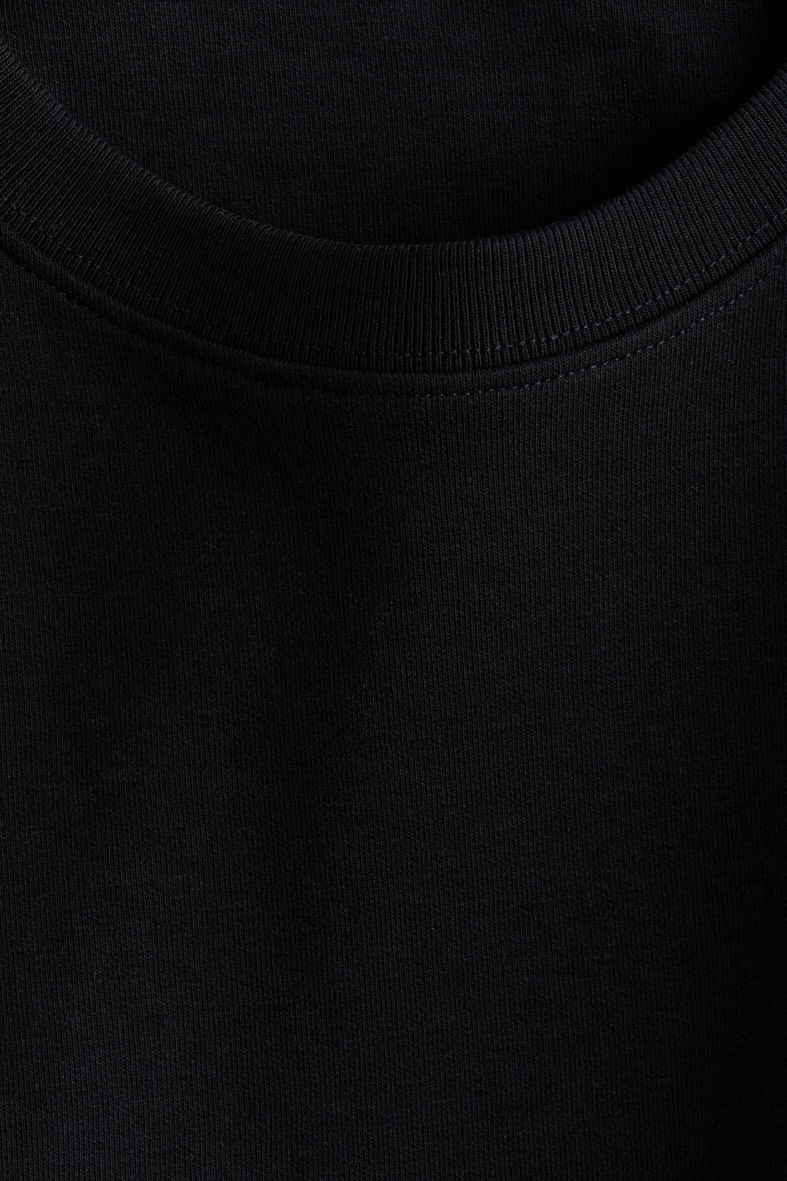 T-shirt w interlokowy splot - Czarny/Biały/Ciemnobrązowy/Szary melanż - 4