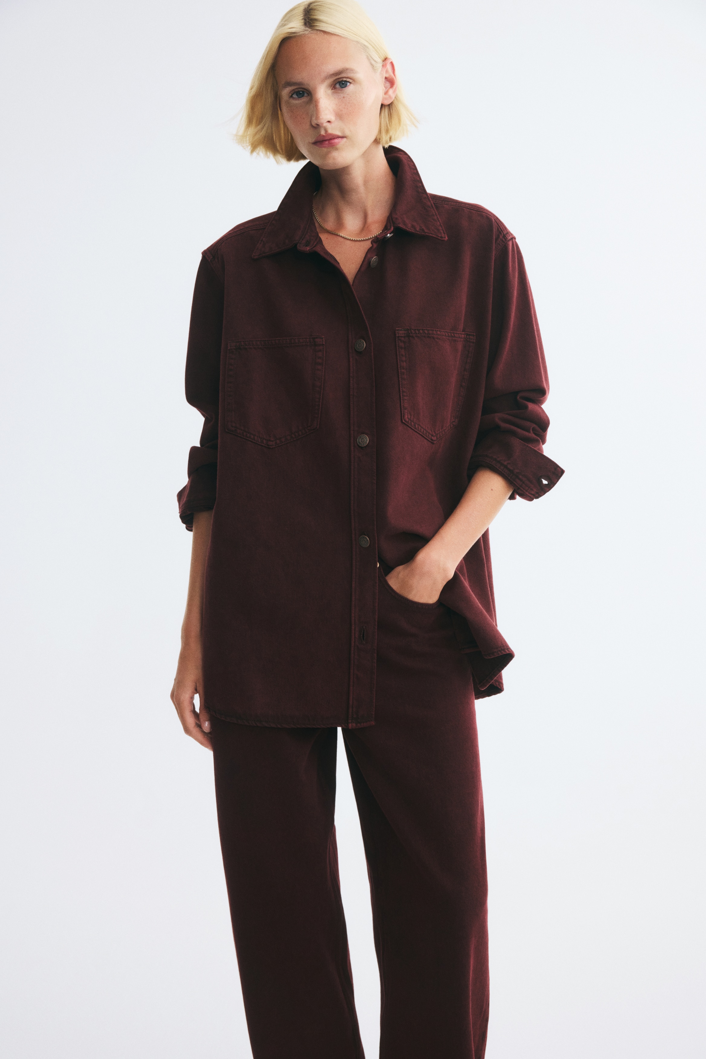 Chemise oversize en denimModèle
