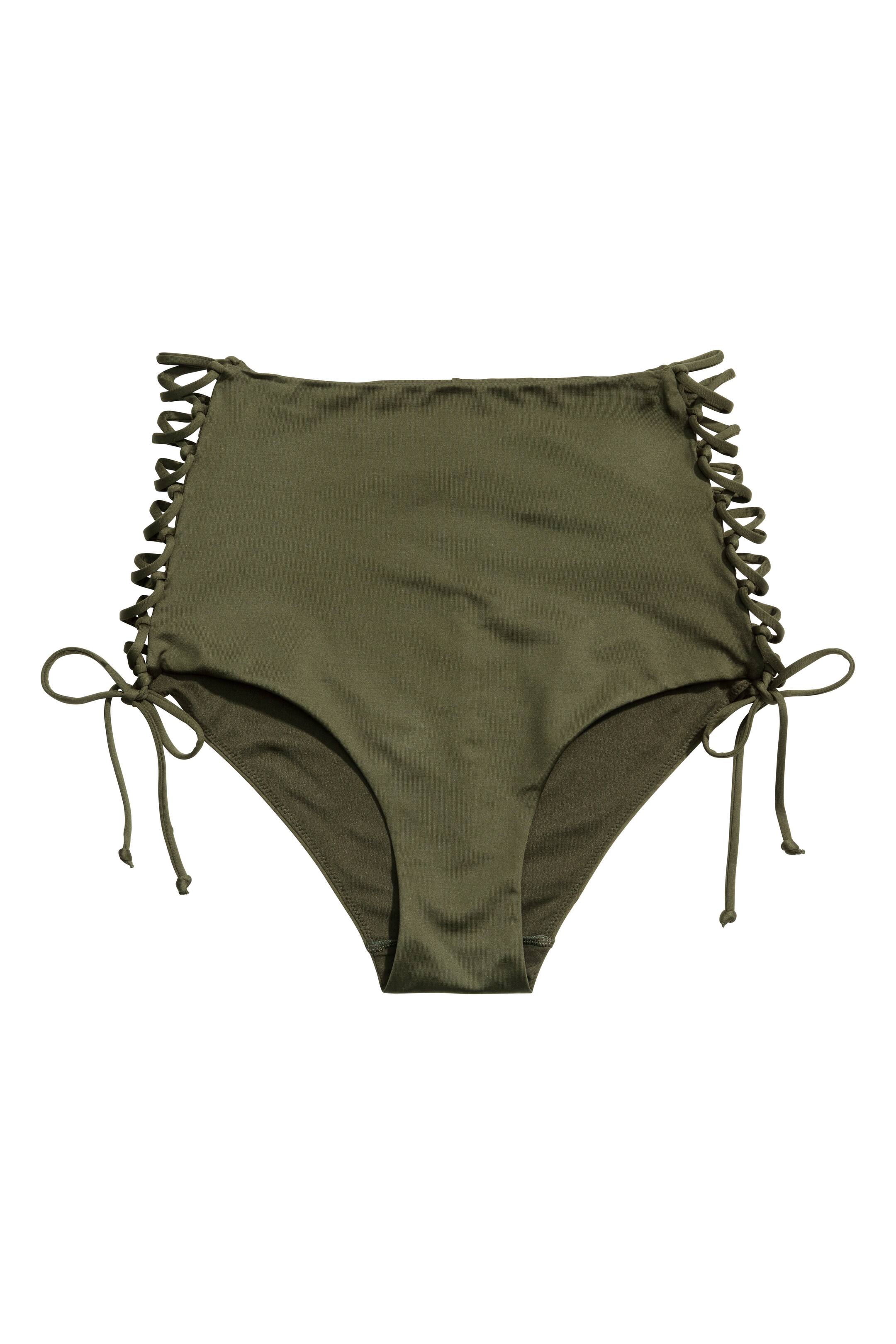 Agrandir l'image: Bas de maillot Taille haute - Vert kaki - FEMME | H&M FR 1