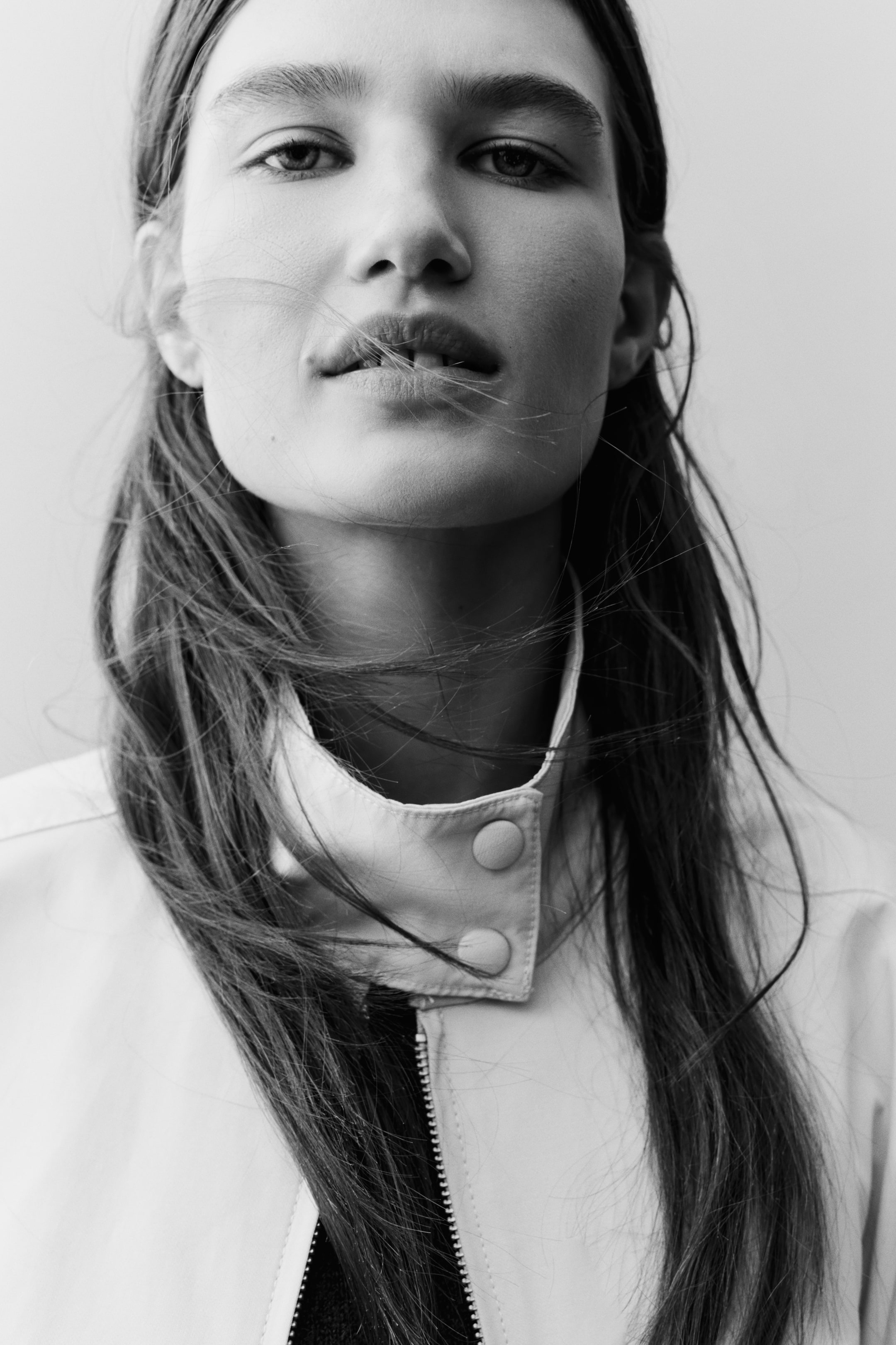 View larger image: Chimney-Collar Jacket - Light beige - Ladies | H&M CA 1