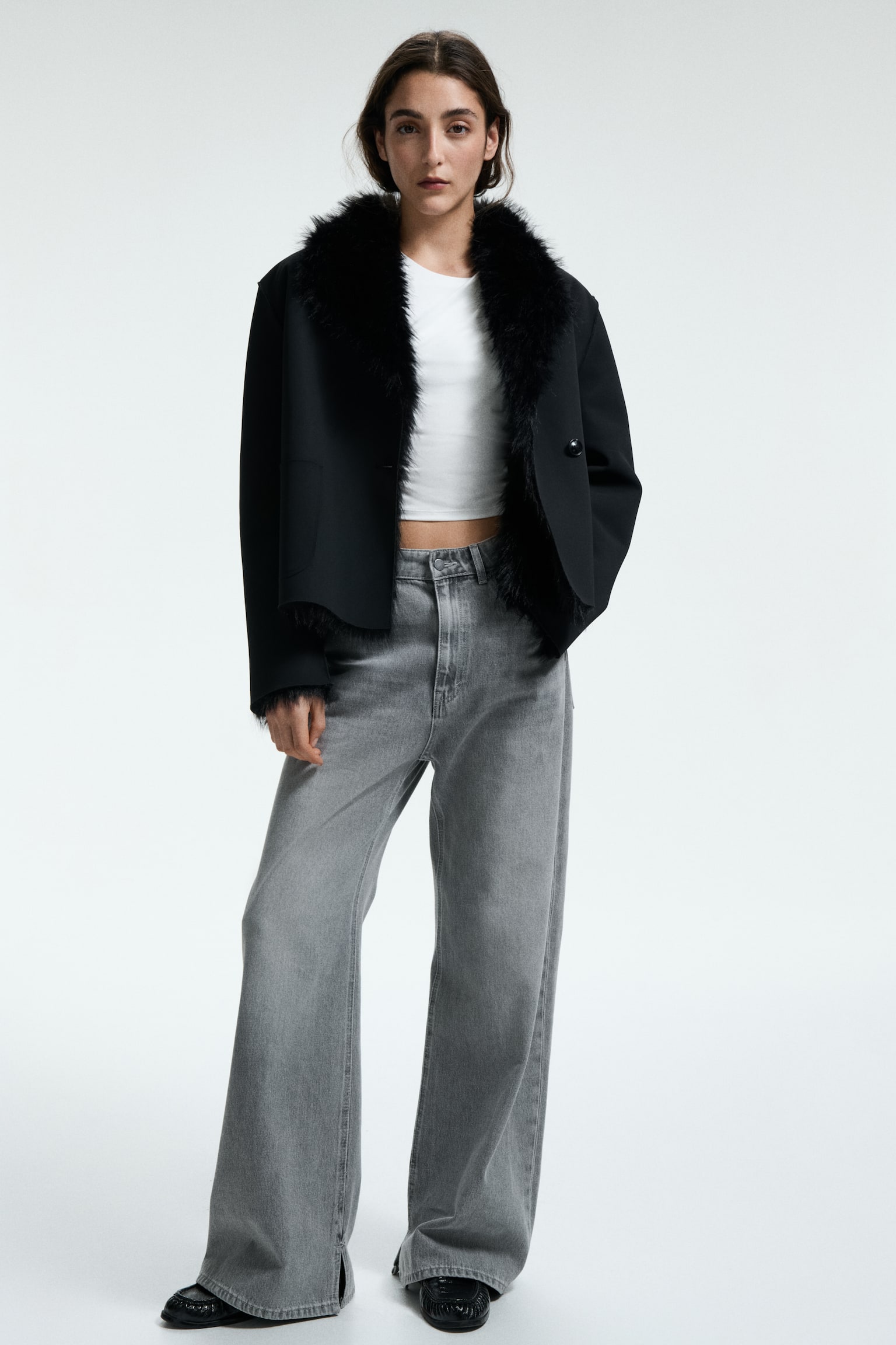 Женская куртка H&M Double-Faced, цвет: Чёрный — фото 4