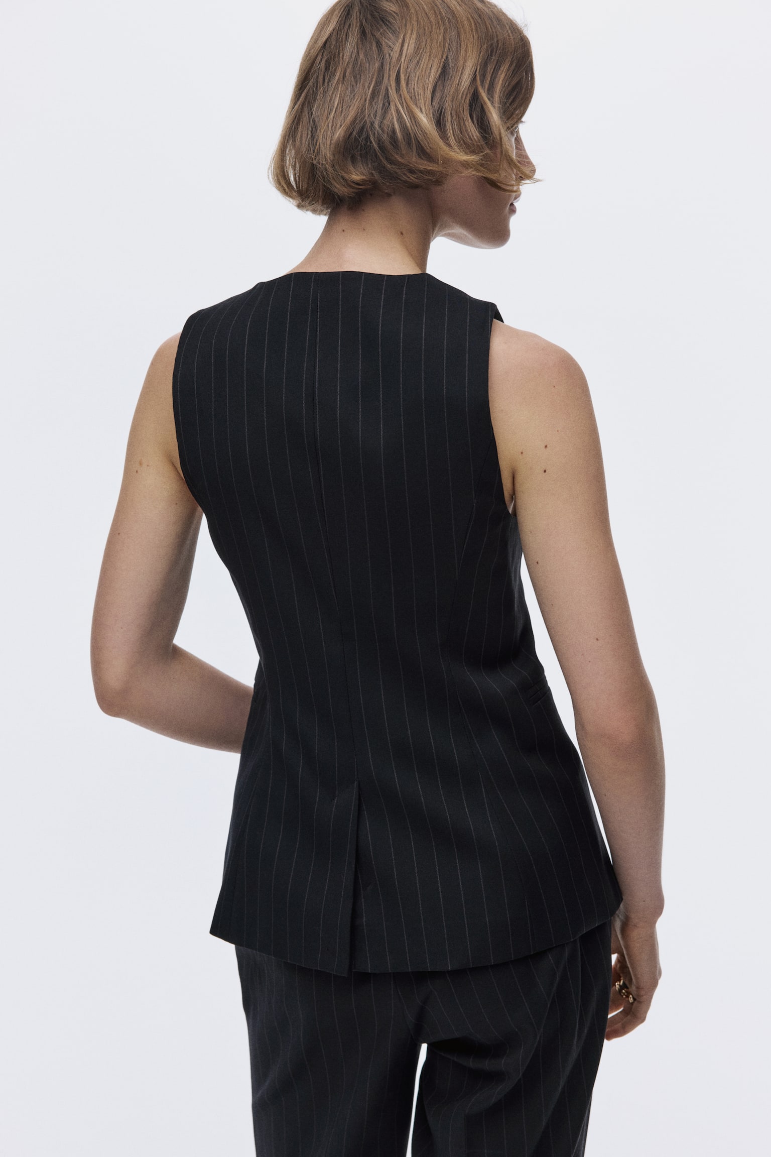 Long tailored waistcoat - Bleu marine/rayures tennis - 5