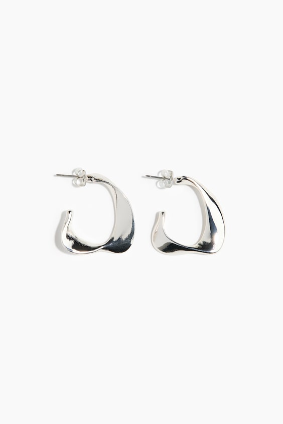 Женские серьги-кольца H&M, цвет: Серебряный