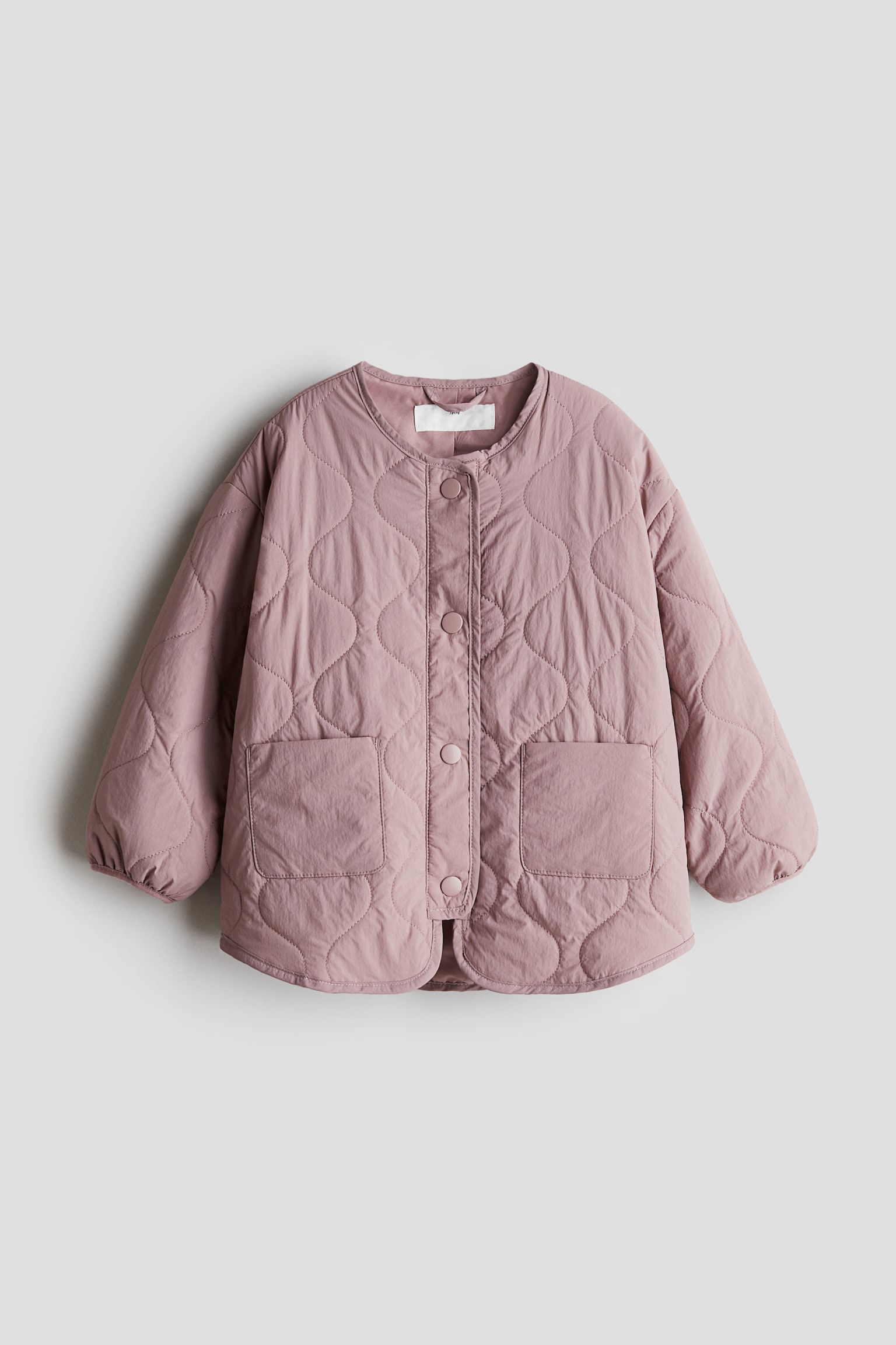 Quilted jacket - Dusty pink/White/Spotted - 1