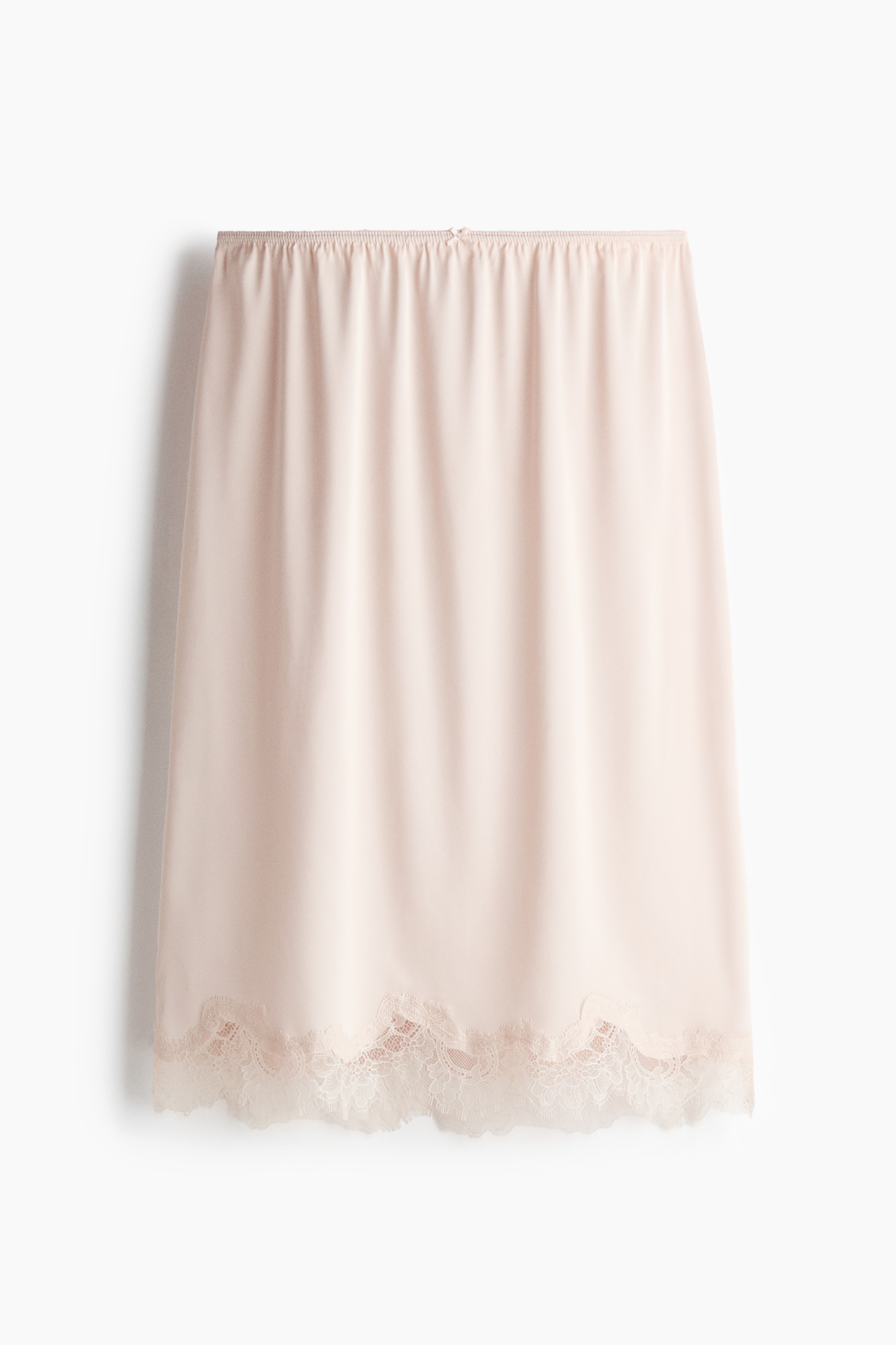 Slip skirt avec dentelle - Beige clair