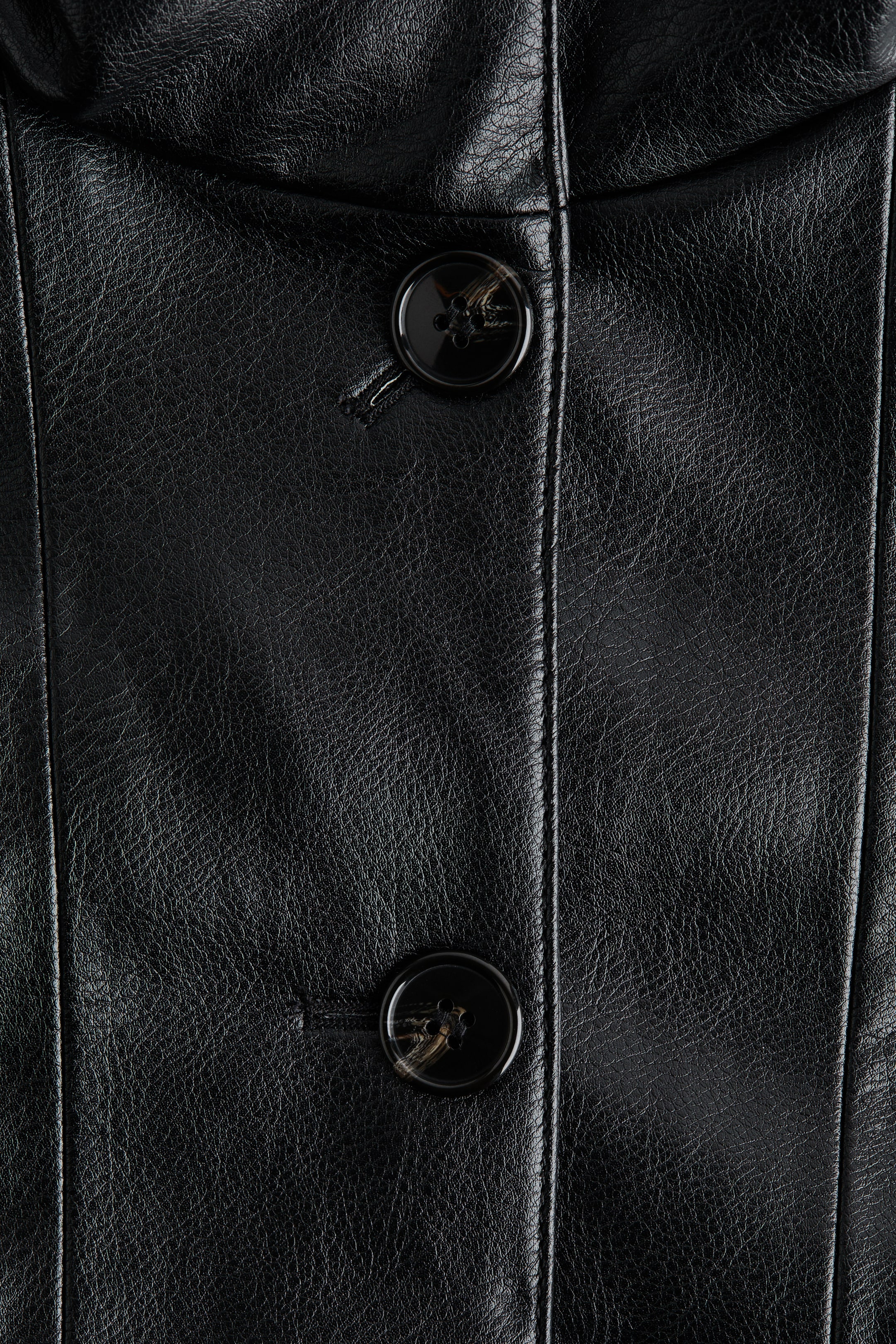 Coated Funnel-Collar Jacket