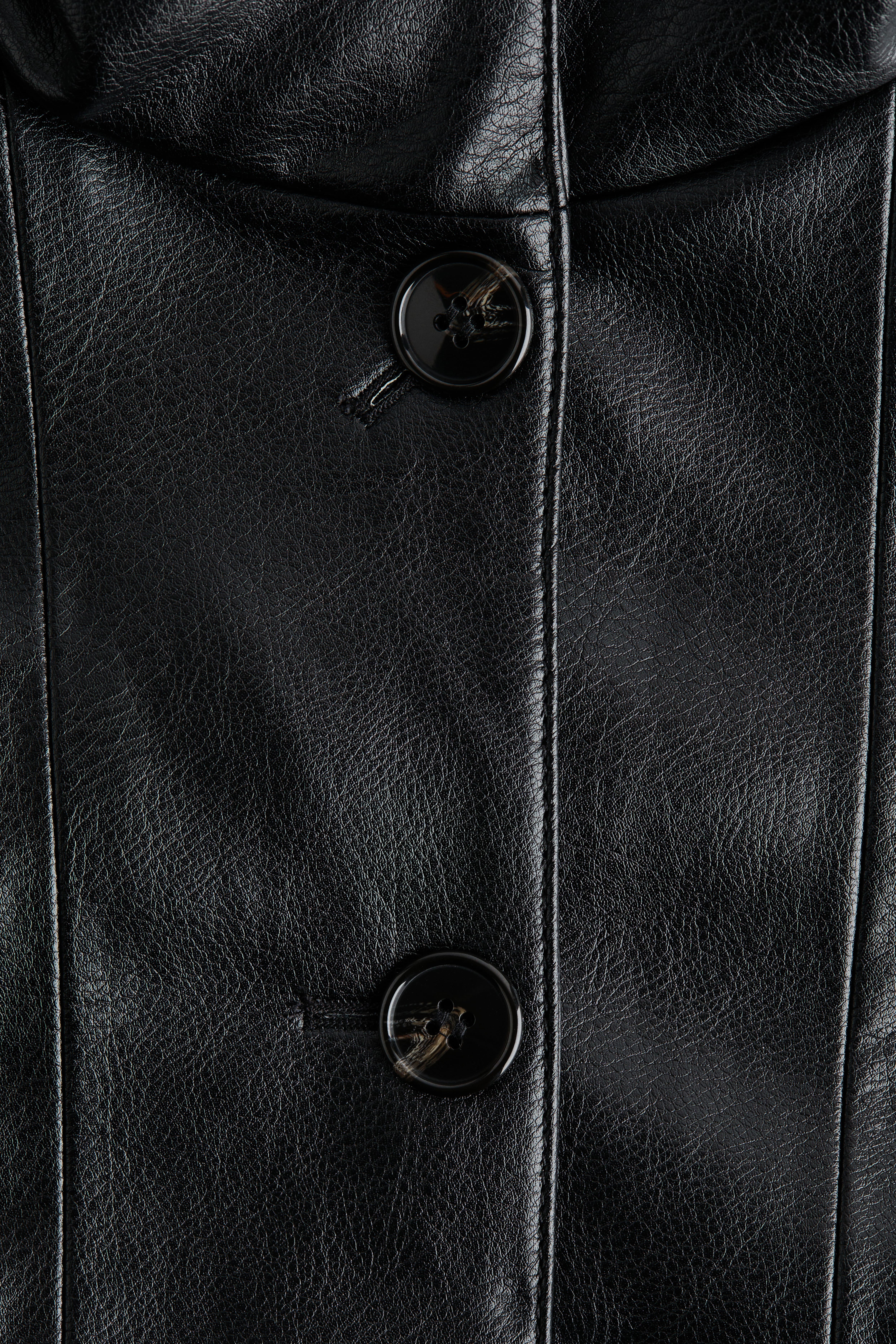 Coated Funnel-Collar Jacket